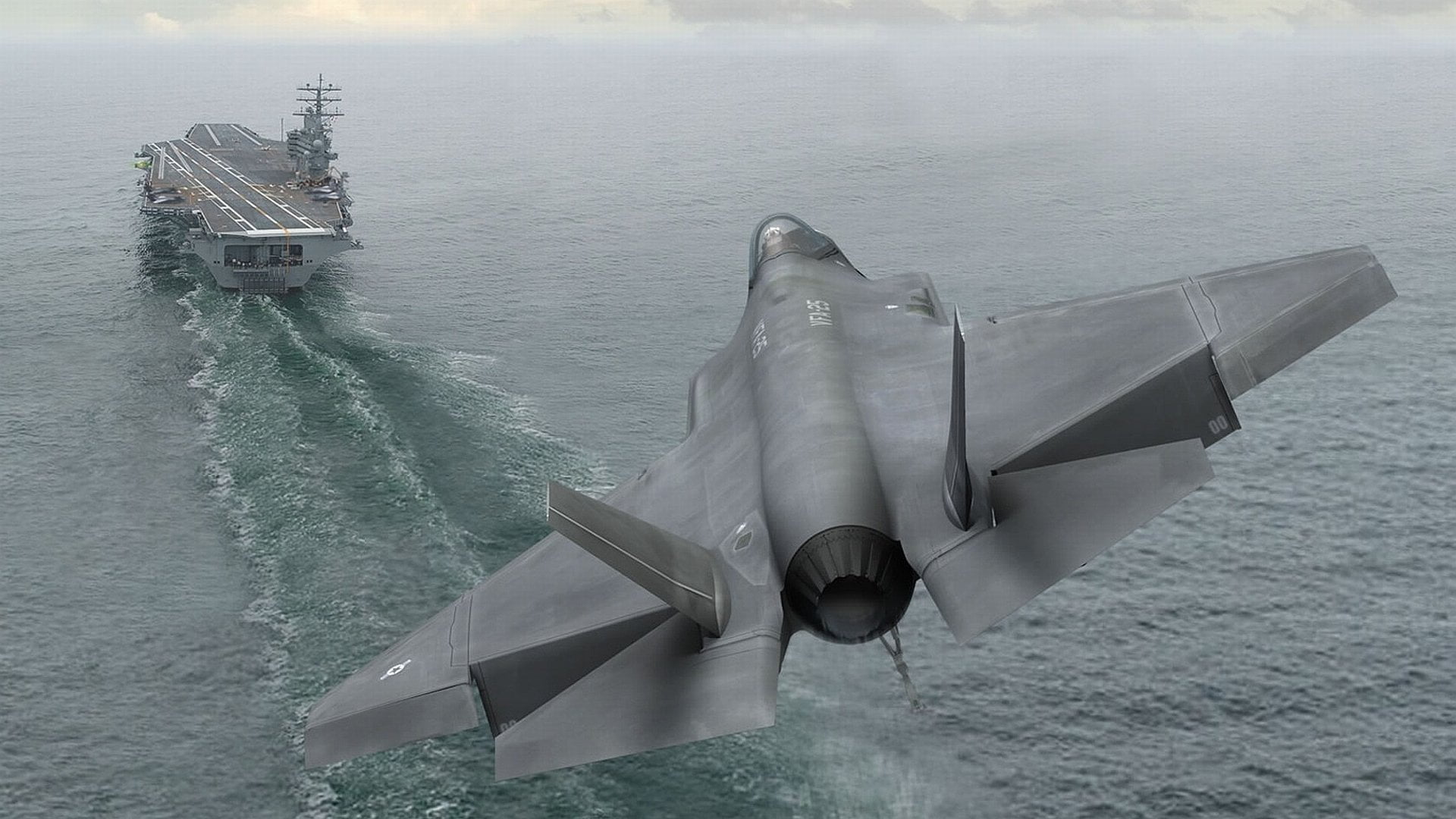 ship, beauty in nature, day, scenics - nature, battle, travel, Ocean, rippled, water, sailing, no people, transportation, Lockheed Martin, Lockheed Martin F-35 Lightning II, HD Wallpaper