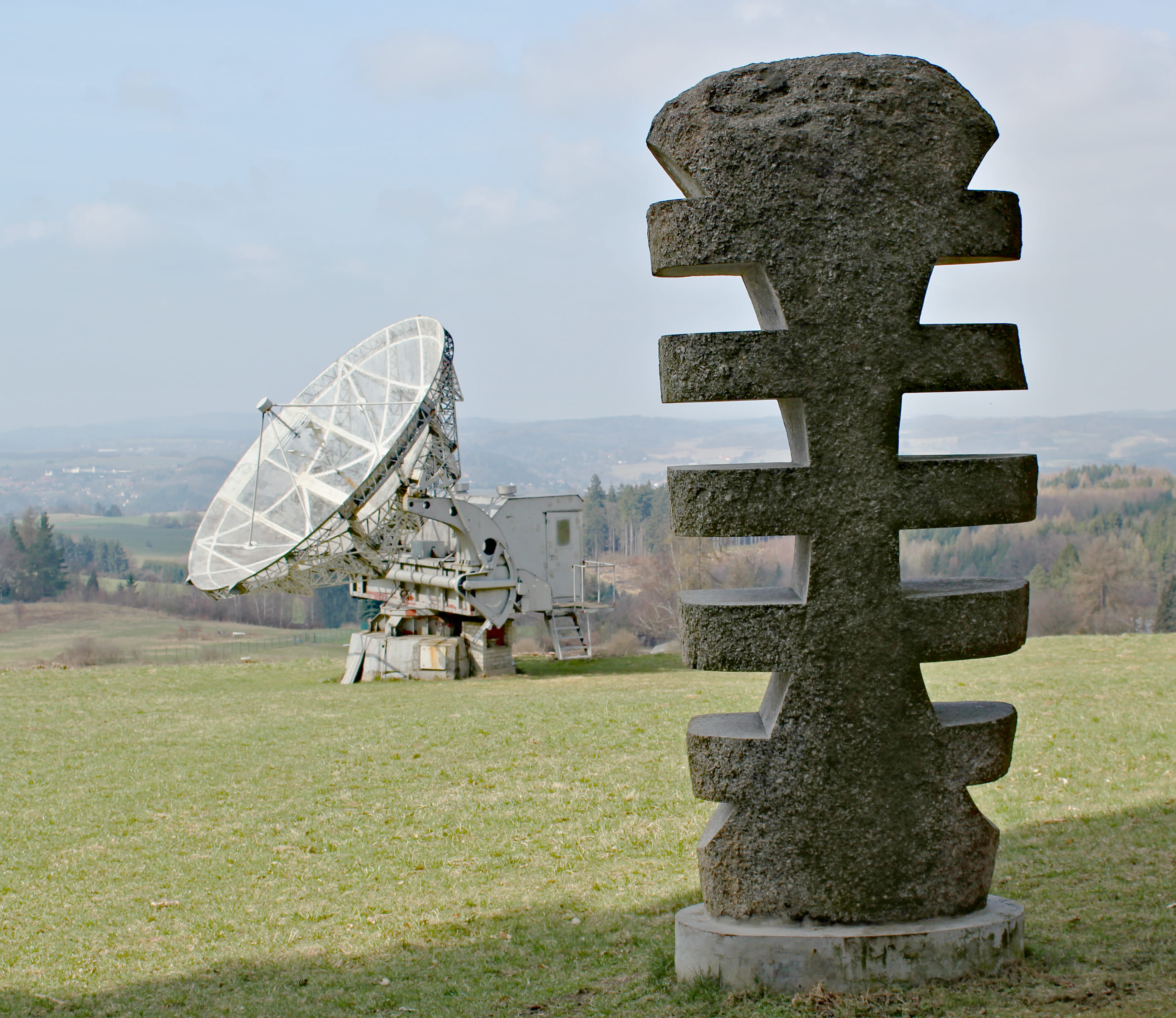 observatory, religion, environment, cemetery, telescope, plant, tombstone, antenna, field, lawn, day, nature, fuse, symbol, astronomical, czech republic, HD Wallpaper
