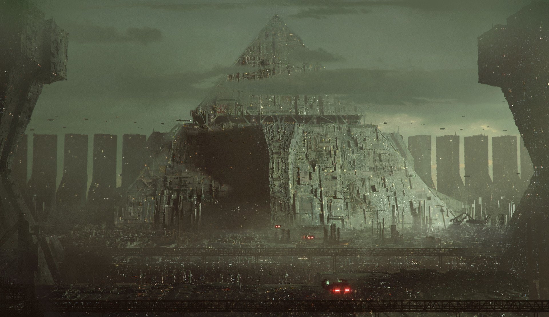 rain, no people, transportation, artwork, city, mode of transportation, travel, travel destinations, digital composite, building, road, outdoors, postapokalypse, HD Wallpaper