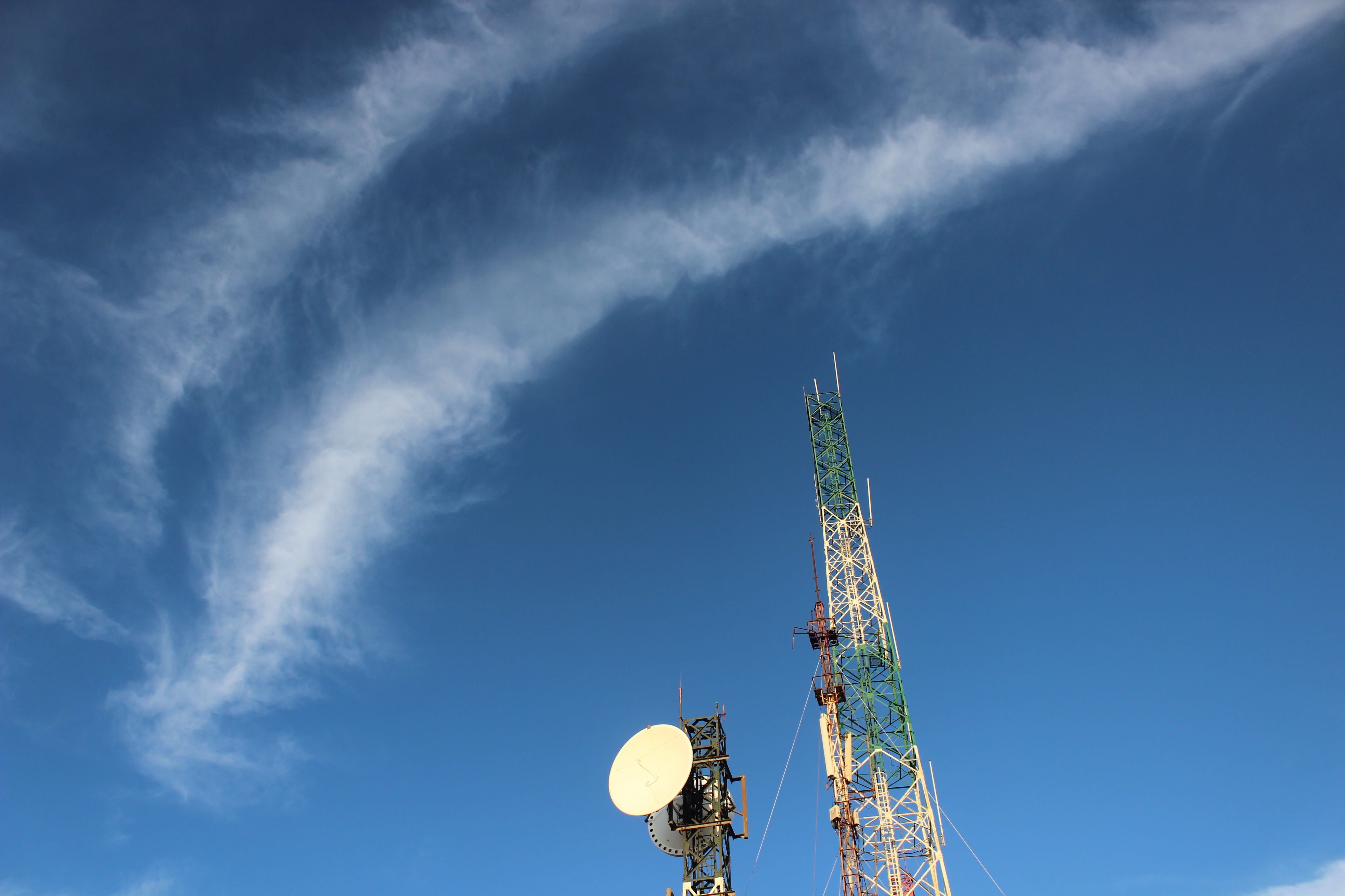 technology, connection, indonesian, receiving, broadcasting, cloud, radio wave, no people, satellite, outdoors, low angle view, satellite dish, cloud - sky, HD Wallpaper
