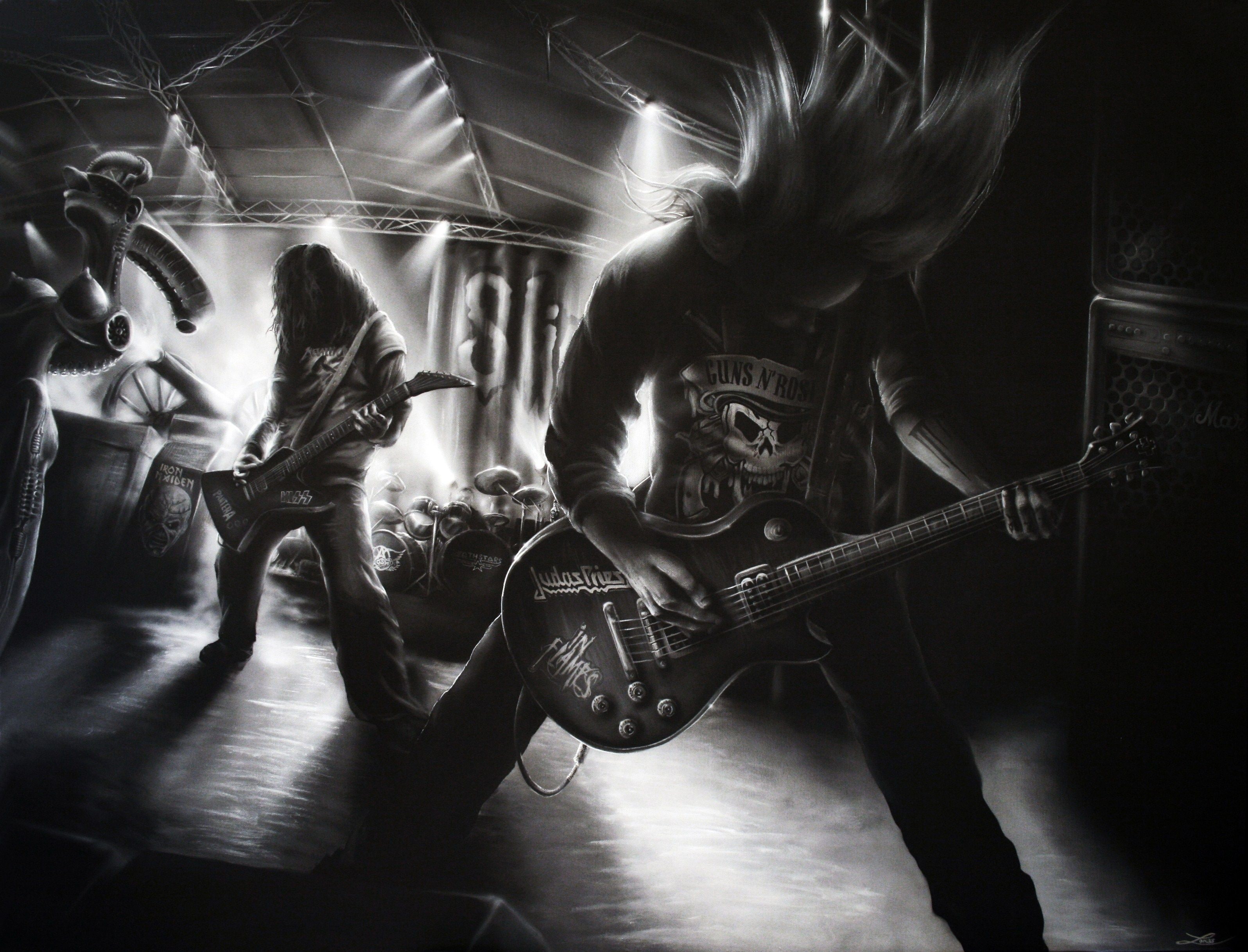 hard, metalocalypse, rock, groups, band, metal, dethklok, 2K, guitar, heavy, music, concert, cartoons, HD Wallpaper