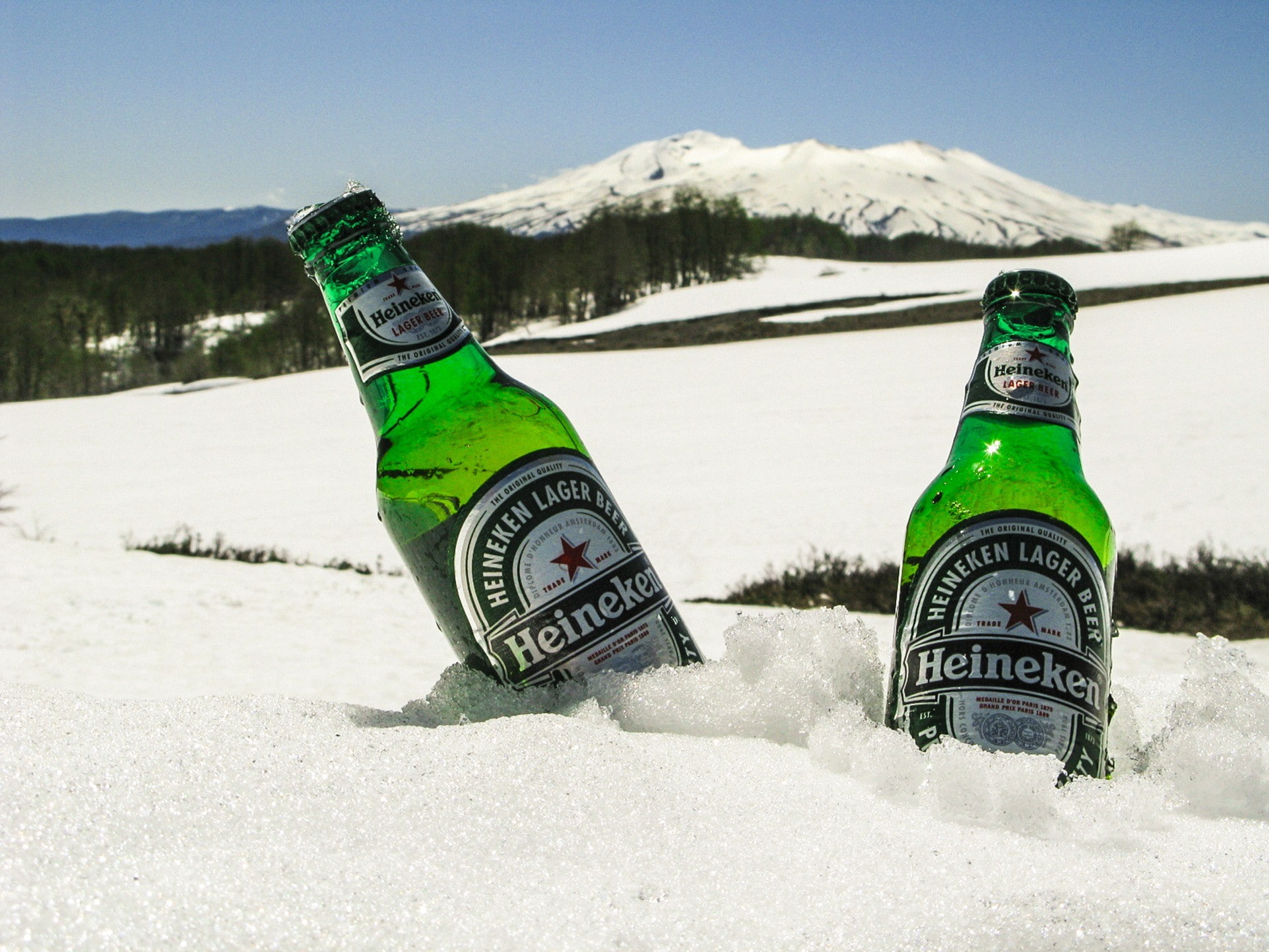 clear sky, snowcapped mountain, 1080P, environment, winter, road, scenics - nature, nature, snow, land, bottle, beauty in nature, beer - alcohol, no people, HD Wallpaper