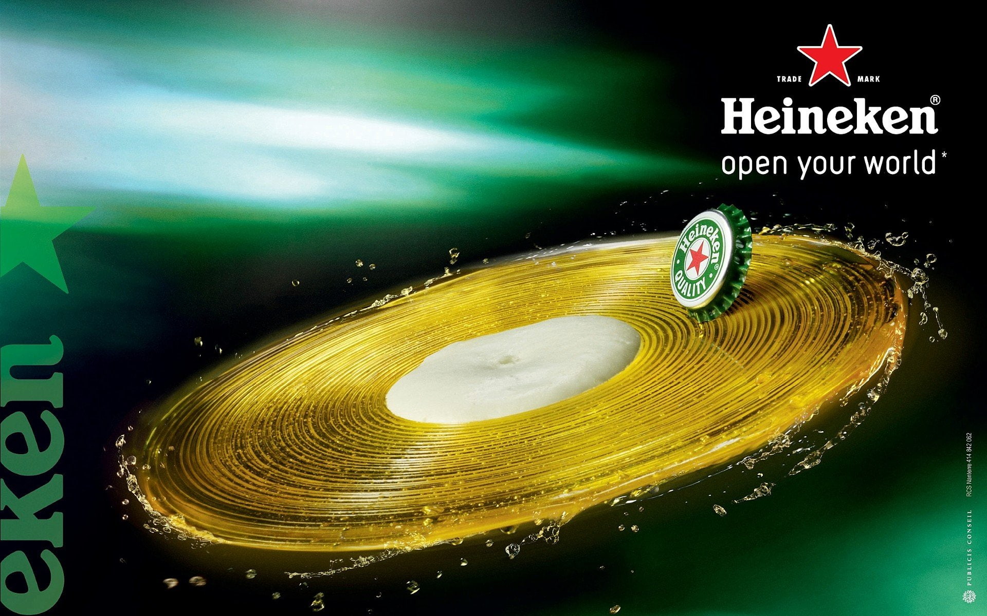 beer, Galaxies, outer, beers, alcohol, space, 1080P, Publicity, Heineken, caps, HD Wallpaper