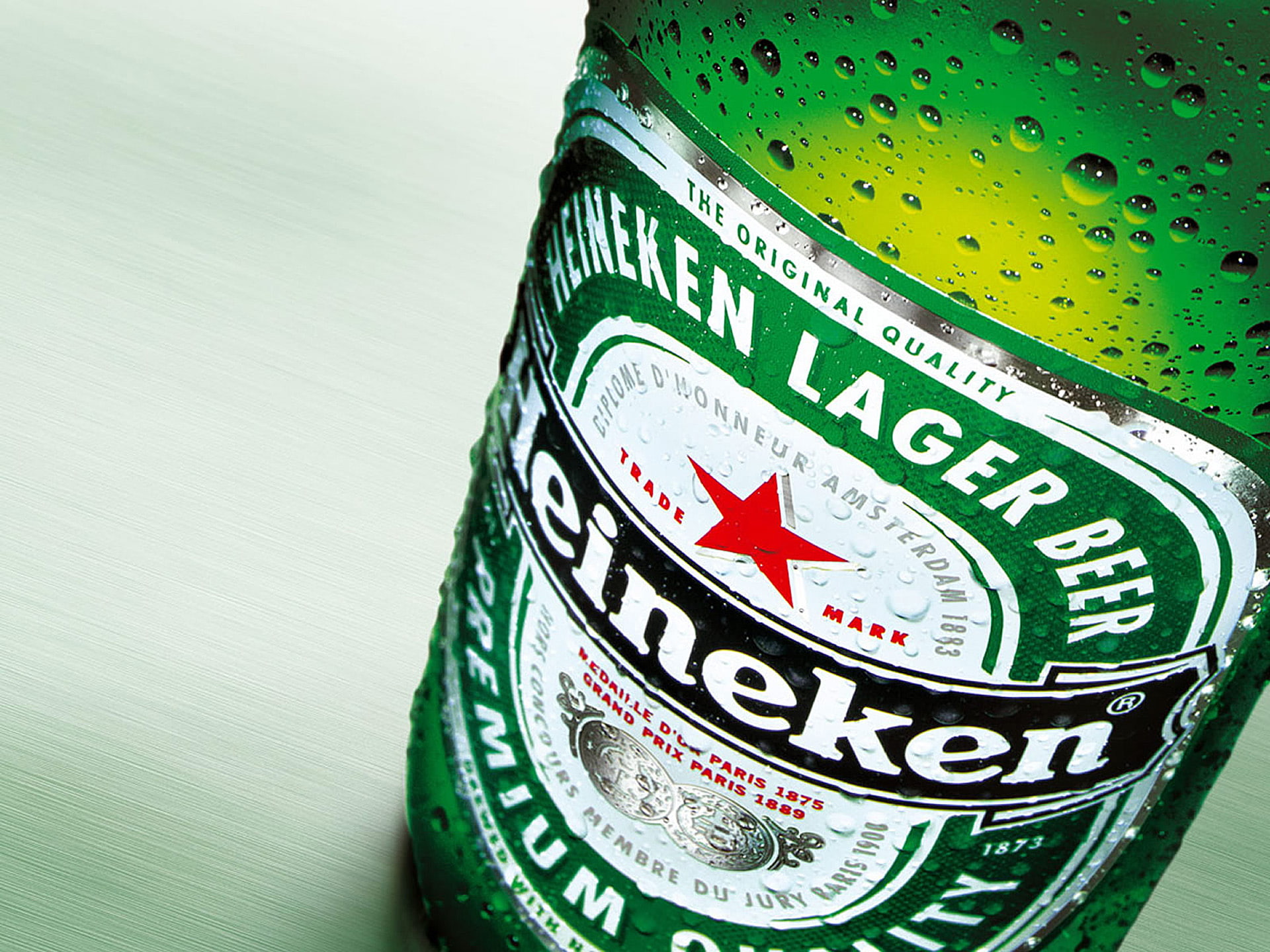 drops, heineken, beer, 1080P, alcohol, water, HD Wallpaper