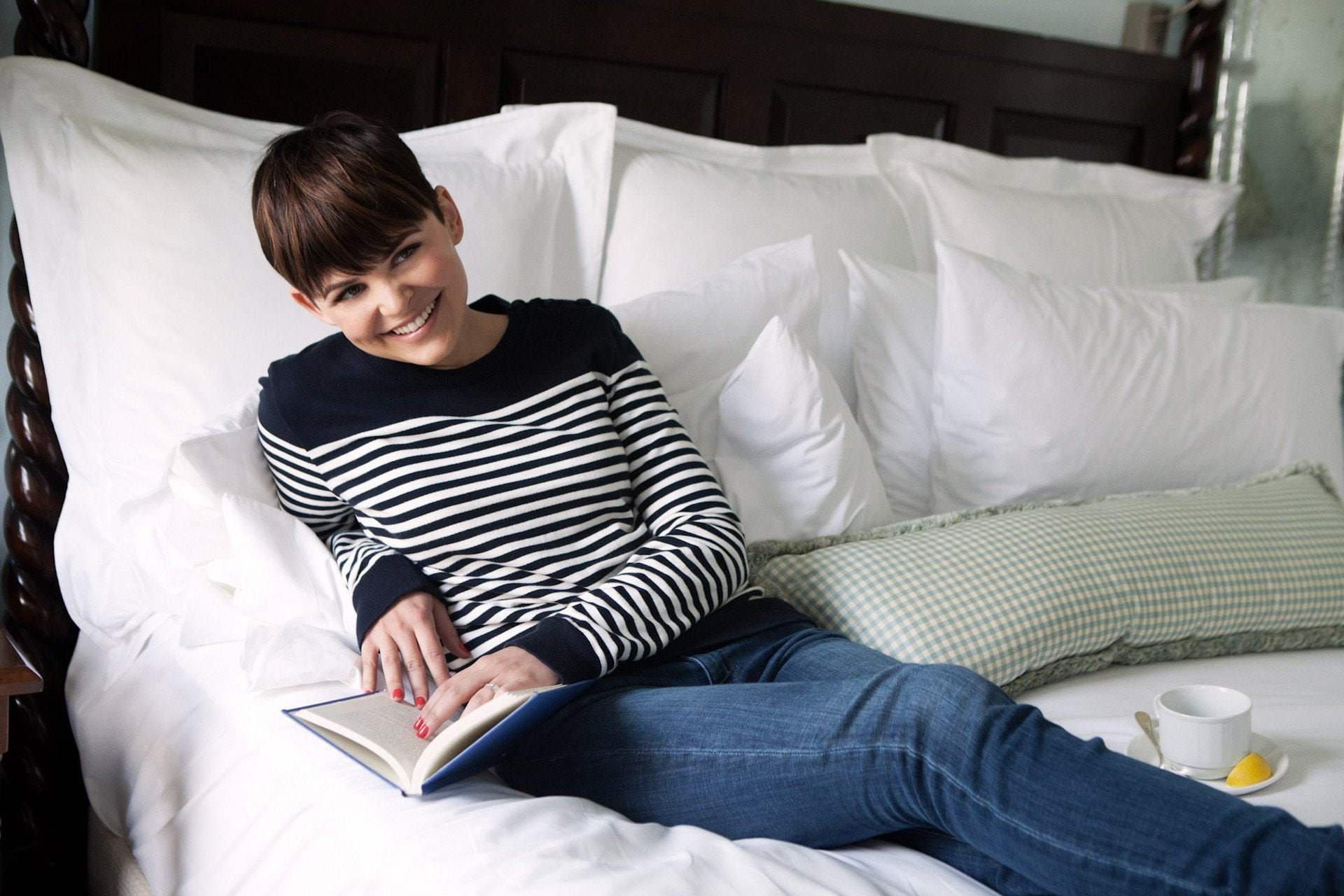 Smile, 1080P, Short Hair, American, Actresses, Brunette, Actress, Ginnifer Goodwin, HD Wallpaper