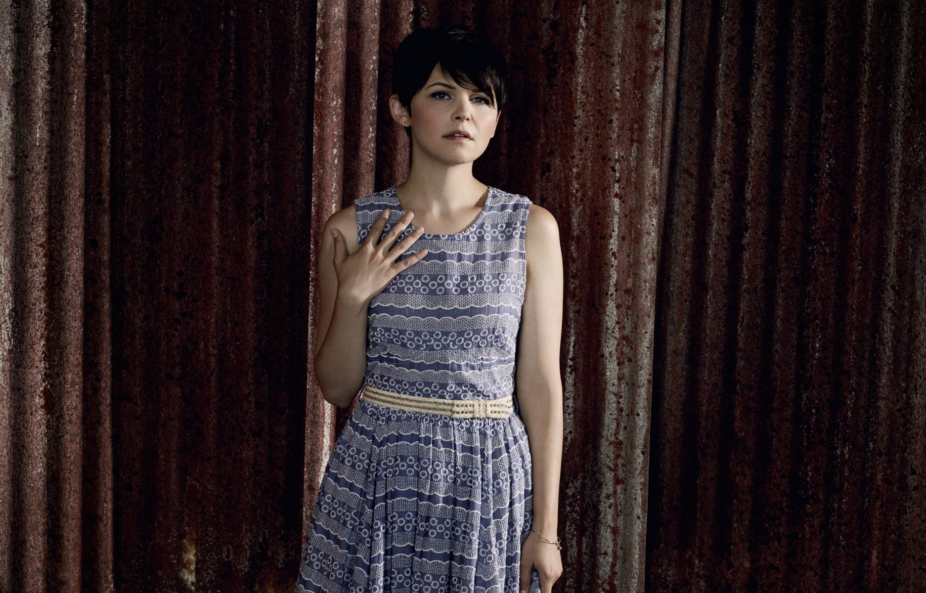 Green Eyes, Dress, 720P, Actress, Brunette, American, Actresses, Ginnifer Goodwin, Short Hair, HD Wallpaper