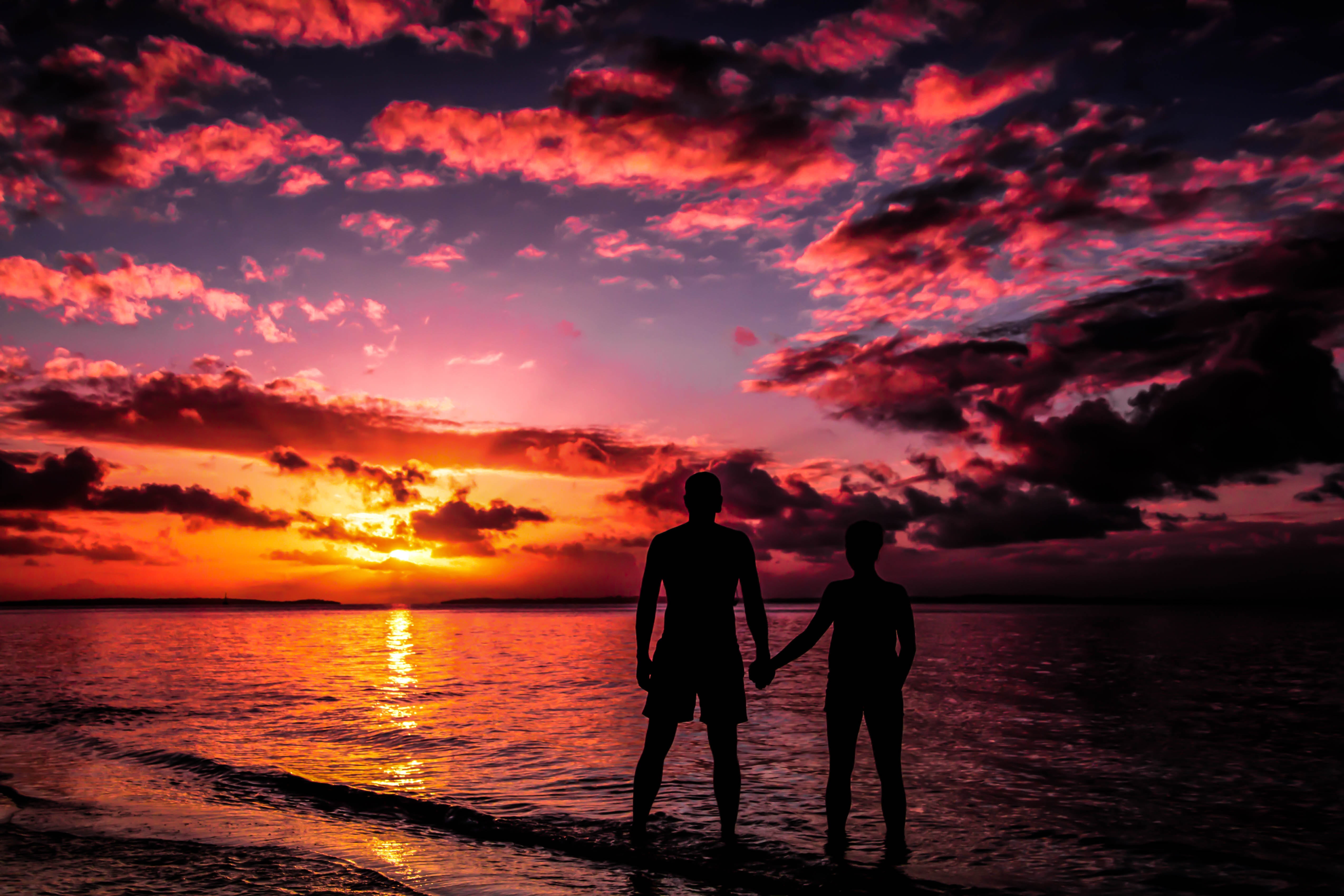 nature, love, horizon over water, australia, cloud - sky, scenics - nature, positive emotion, togetherness, lifestyles, beauty in nature, lonely, sea, tranquil scene, HD Wallpaper