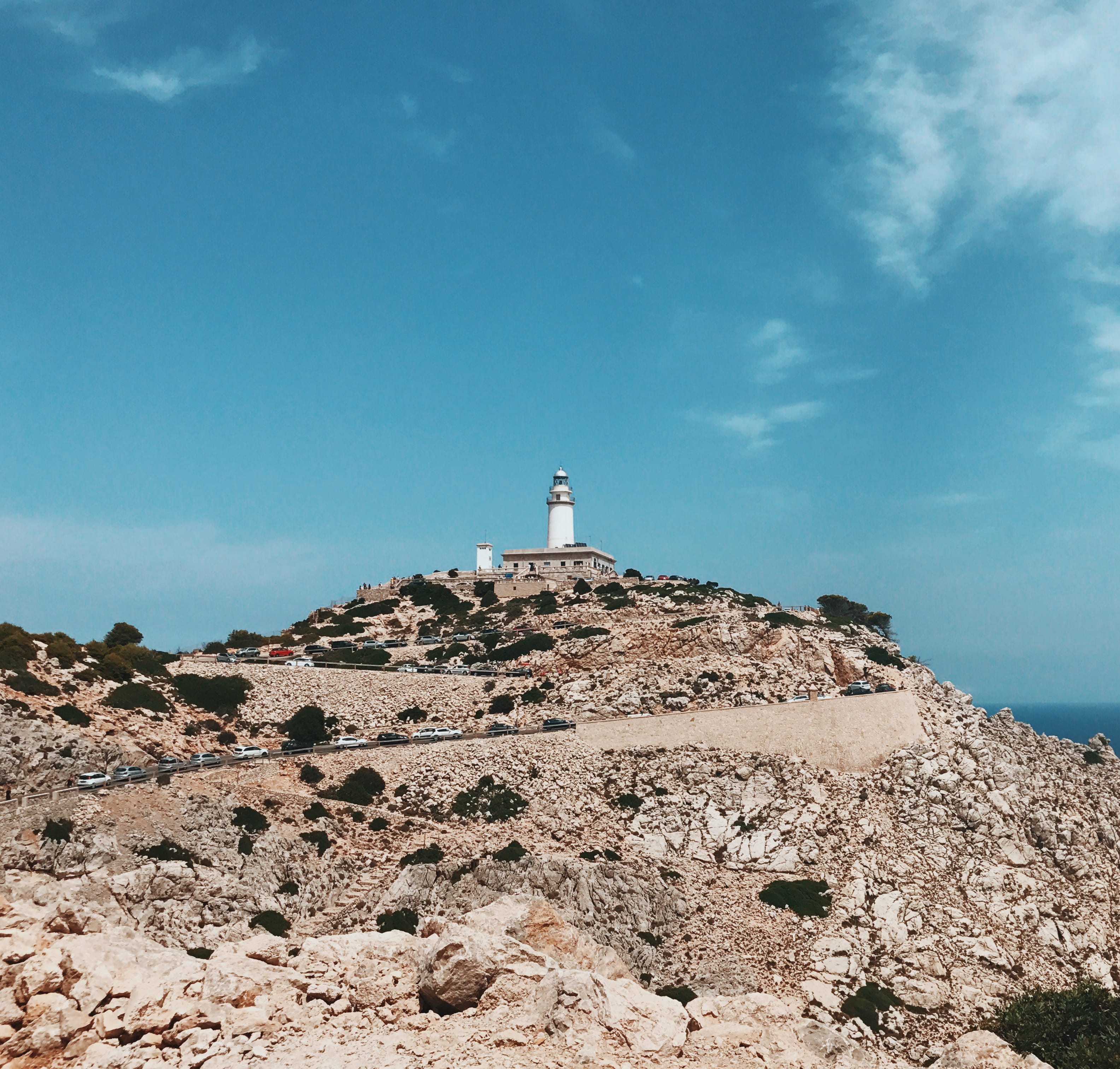 mallorca, majorca, building exterior, leica m4, film, direction, sky, day, stone, summer, cap de formentor, mountain, nature, guidance, spain, rock, 35mm, HD Wallpaper