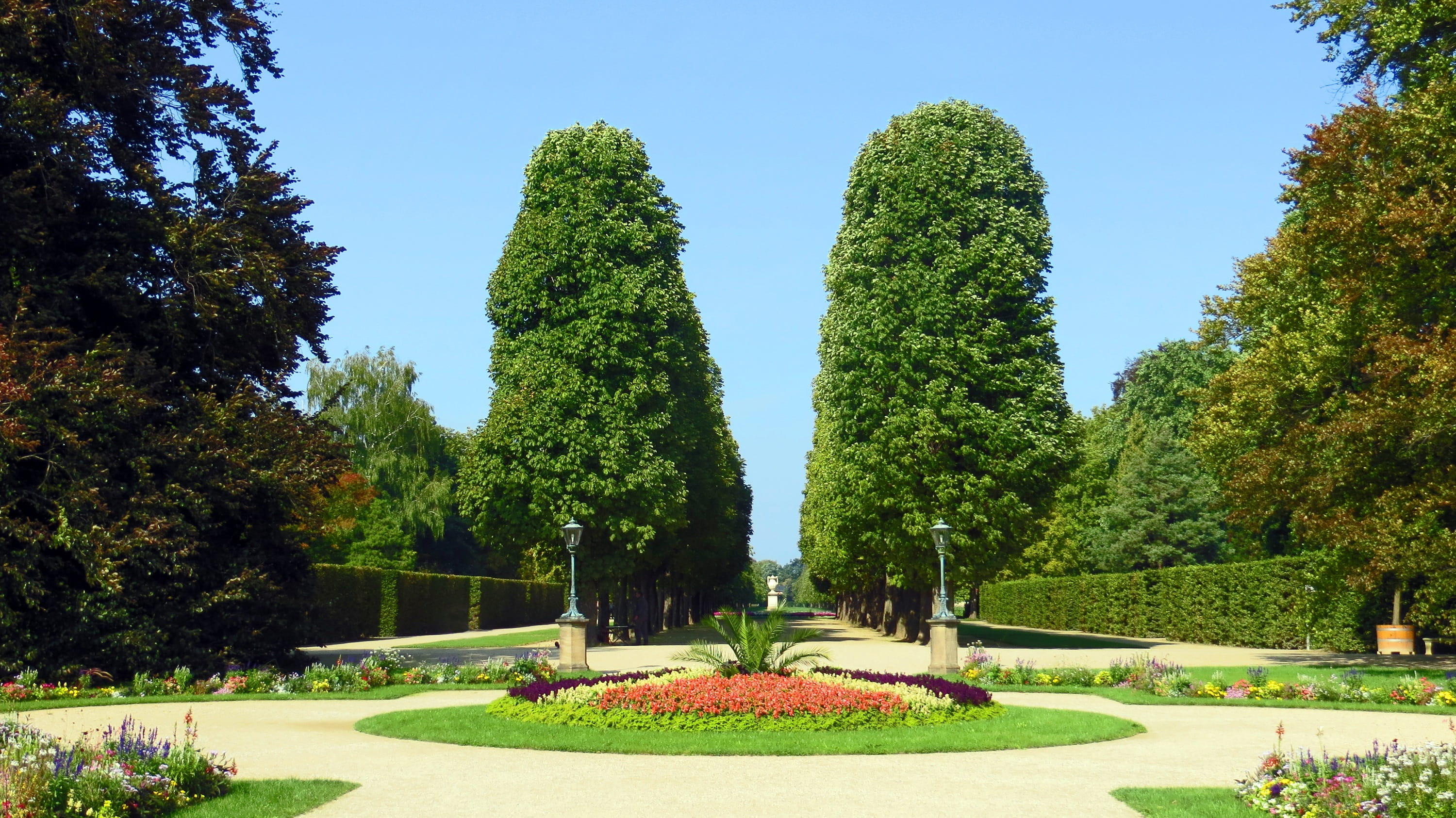 flowering plant, park - Man Made Space, Castle Park, grass, tranquility, green area, green Color, park, nature, garden, tranquil scene, summer, beauty in nature, HD Wallpaper