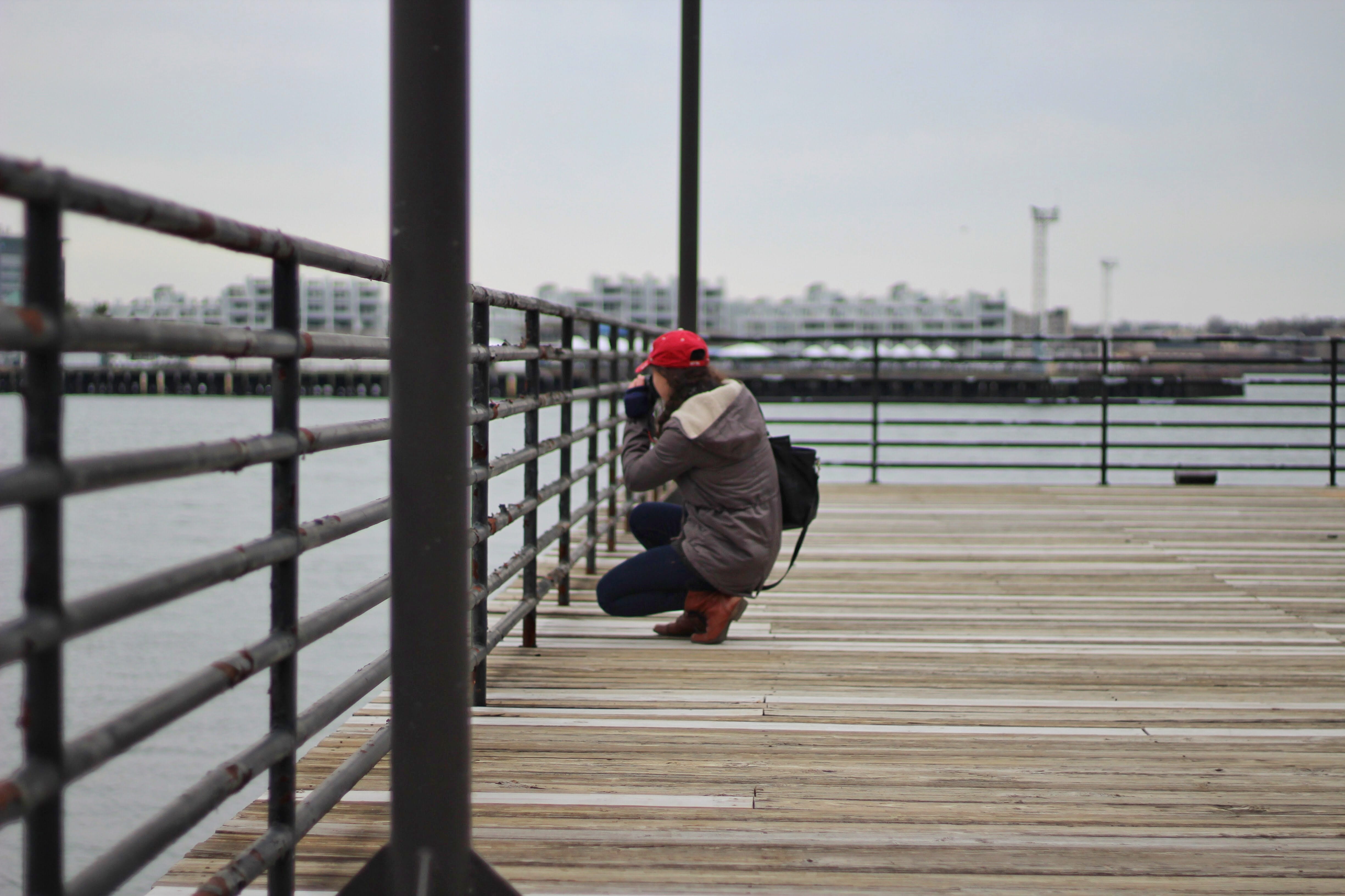 full length, real people, lifestyles, adult, outdoors, side view, harbor, connection, 4K, pier, nature, ocean, built structure, casual clothing, photography, HD Wallpaper