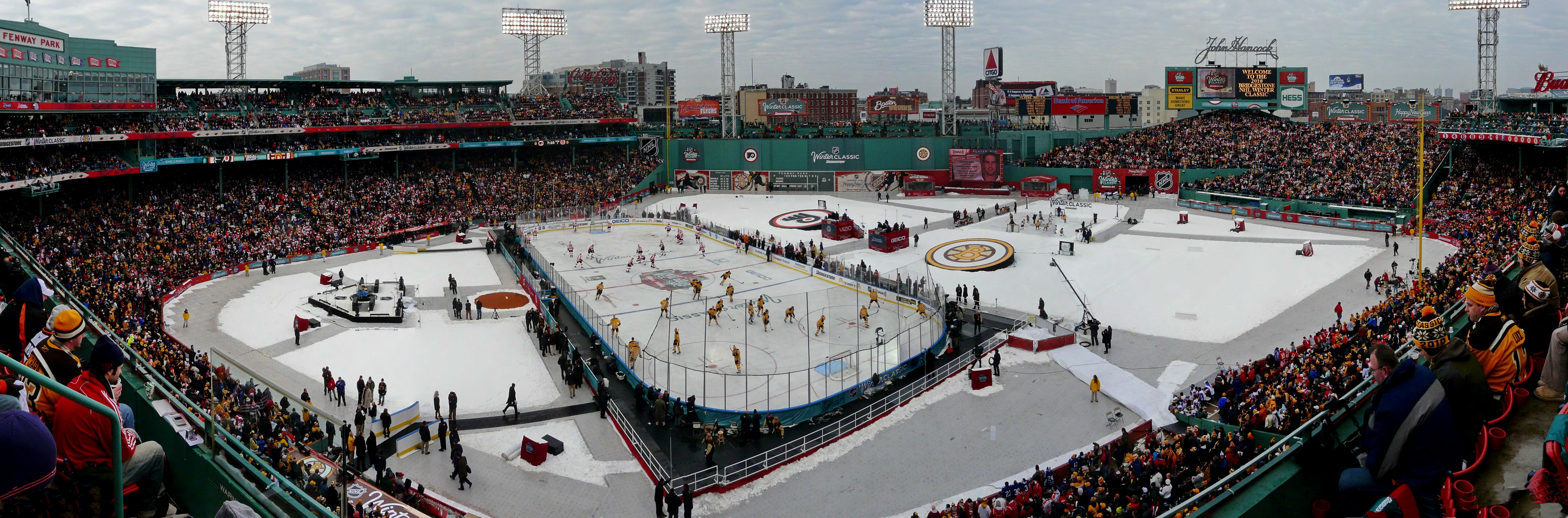 fenway, parks, hd, NHL, classic, flyers, 5K, park, nature, art, Winter, boston, bruins, philadelphia, panorama, HD Wallpaper