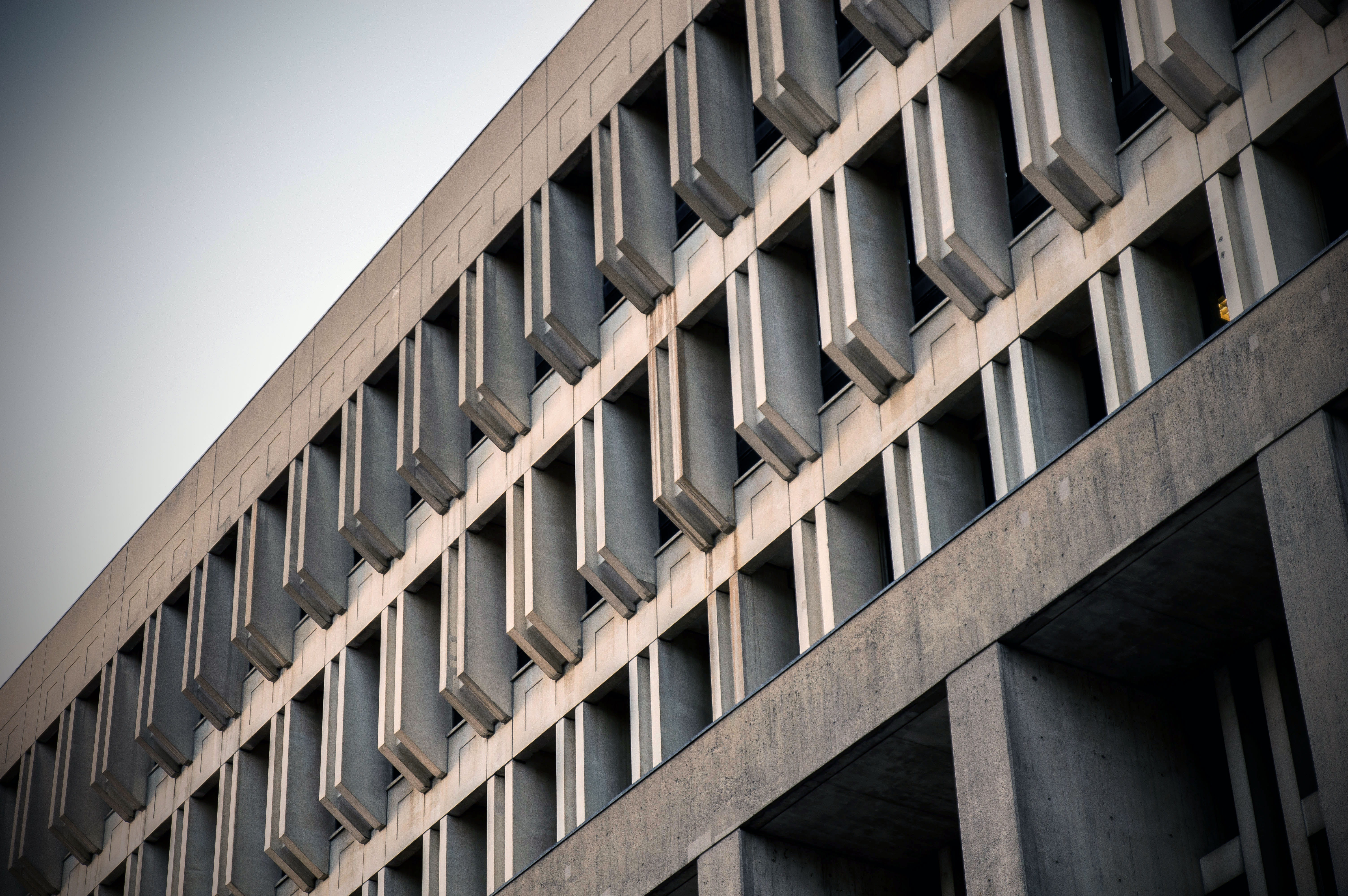 nature, window, built structure, united states, boston, building exterior, office, 5K, boston city hall, office building exterior, brutalism, side by side, HD Wallpaper