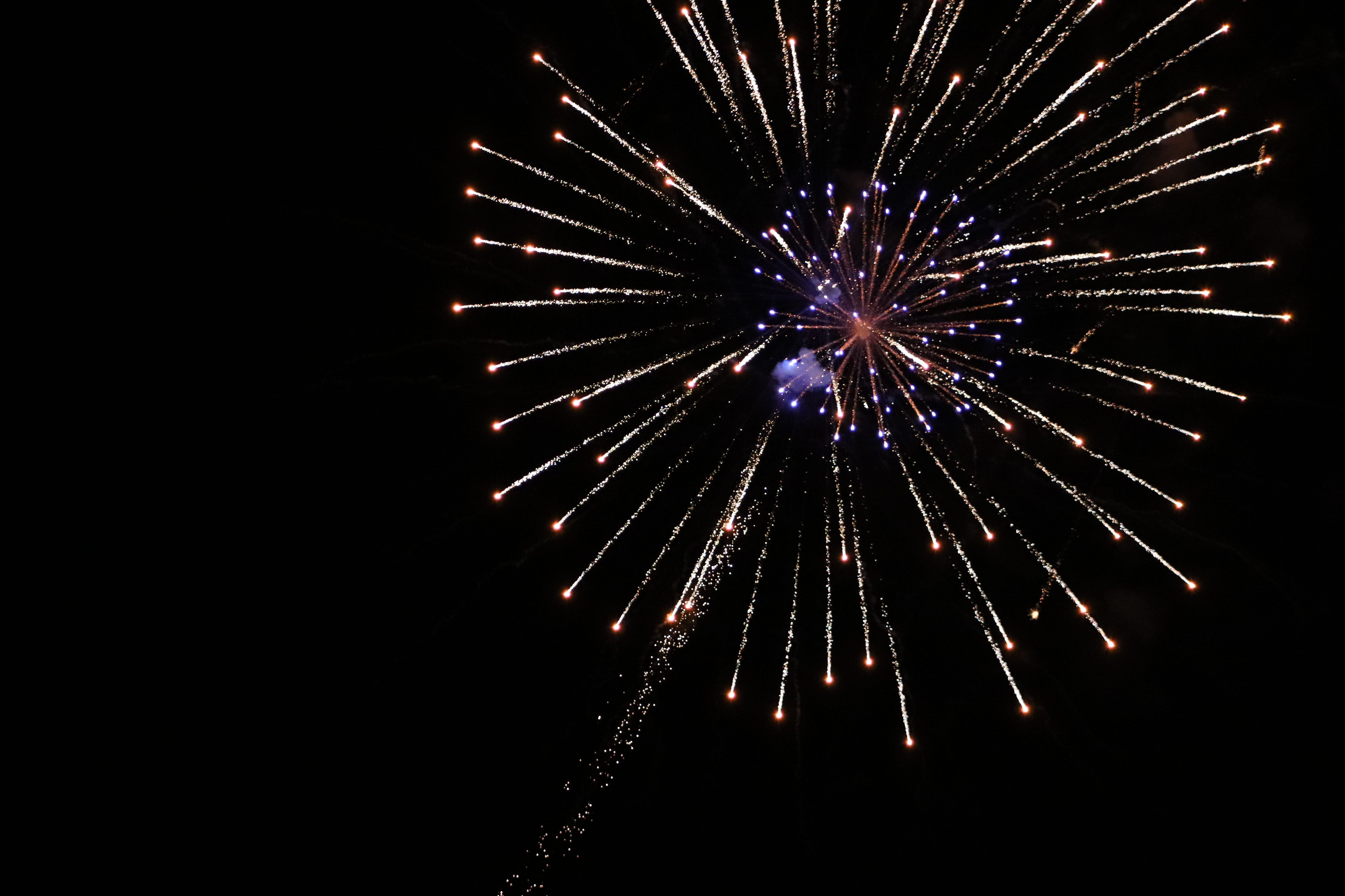 sky, entertainment event, dark, arizona, sparks, hd, light, event, no people, celebration, glowing, colors, black, fountain hills, nature, 4th july, HD Wallpaper