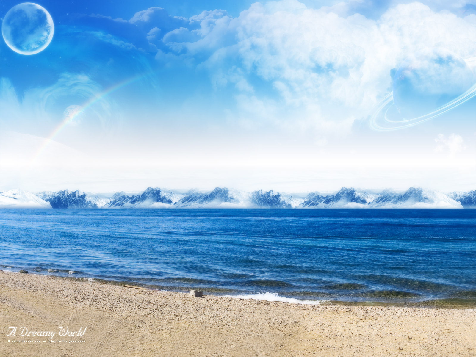720P, shore, world, sea, dreamy, HD Wallpaper