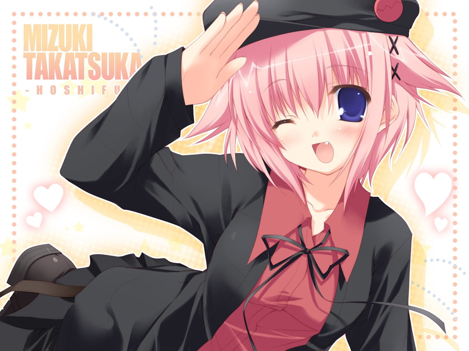 black color, mask - disguise, canines, takatsuka mizuki, wink, ikegami akane, real people, adult, pink color, holding, disguise, fashion, women, hoshiful, HD Wallpaper