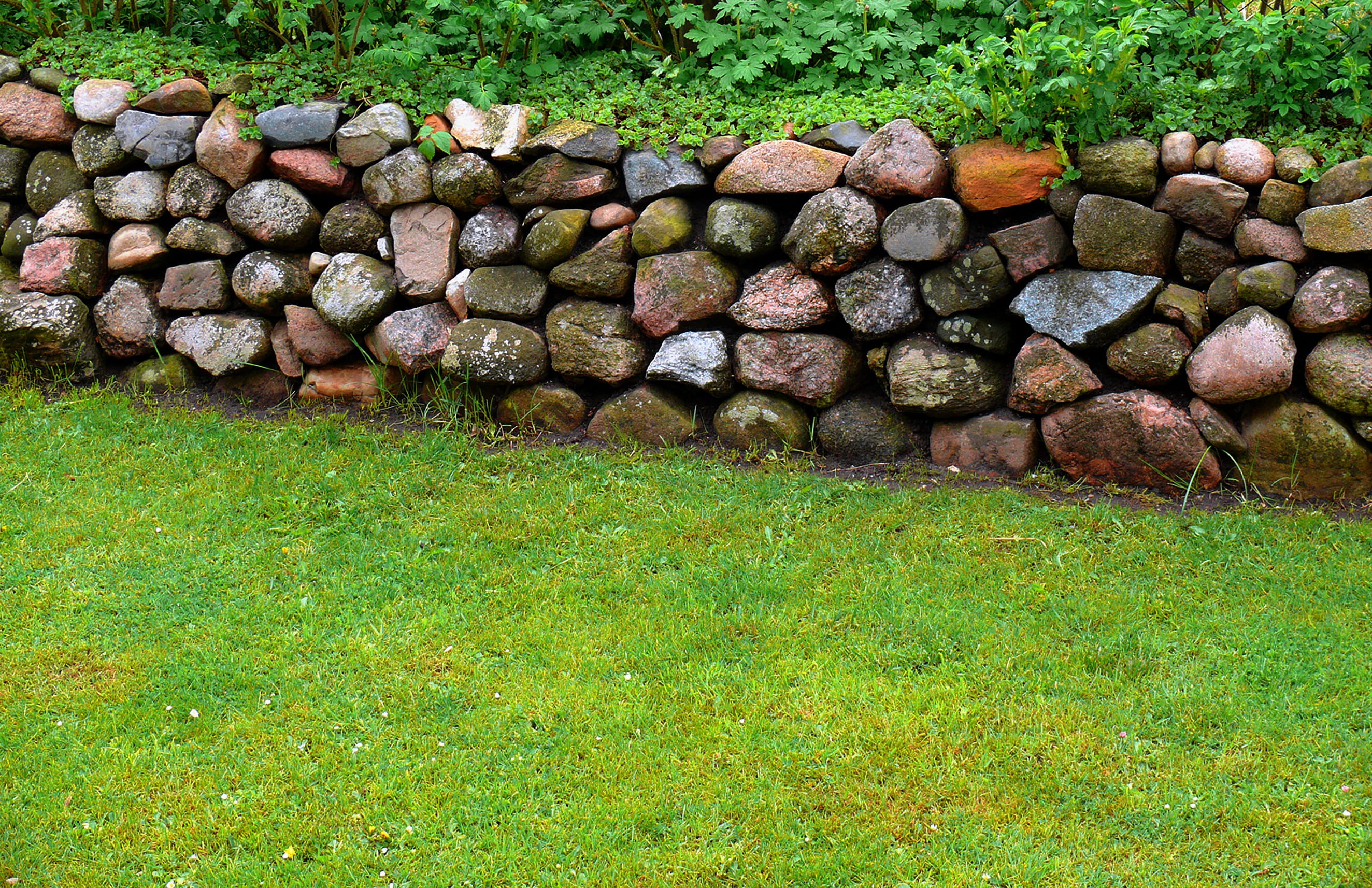 natural stone wall, summer, wall stones, formerly, no people, historically, 2K, wood, stone wall, abundance, day, fabric, stones, wall, building, field, HD Wallpaper
