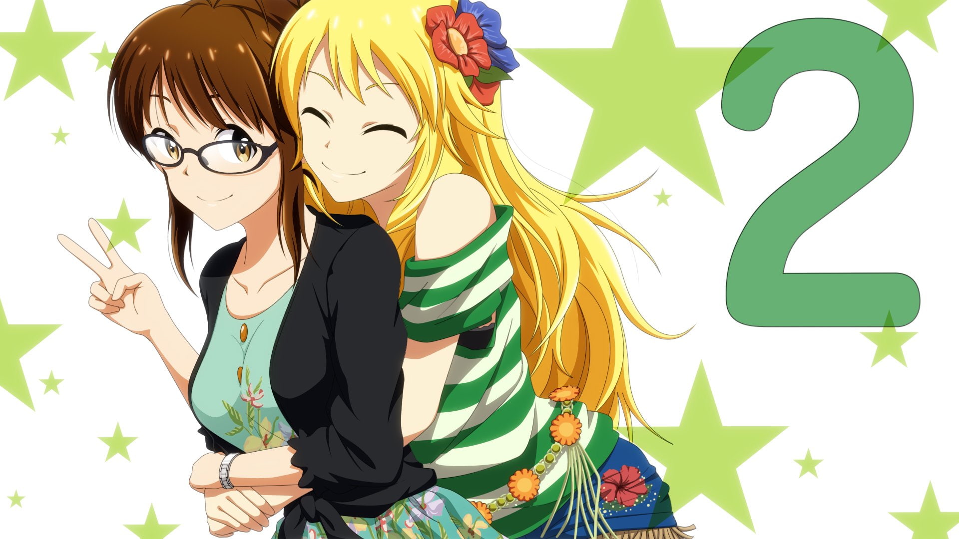 Ritsuko Akizuki, Miki Hoshii, The iDOLM@STER, 1080P, Anime, HD Wallpaper