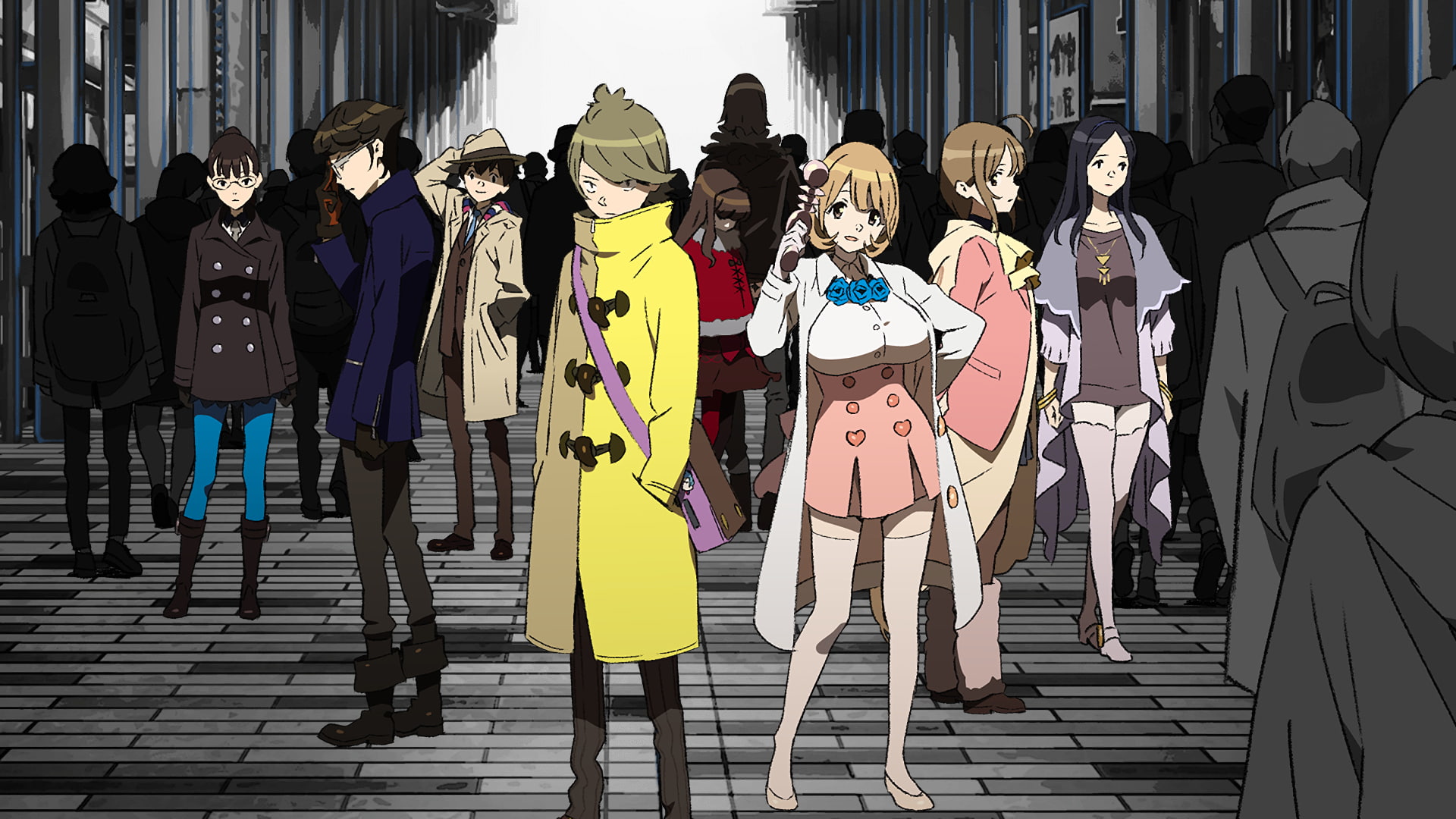 Ryouka Narusawa, Aria Kureinaino, Ririka Nishizono, Anime, Kiryuu Kusakabe, Occultic;Nine, Yuuta Gamon, Shun Moritsuka, Touko Sumikaze, Miyuu Aikawa, 1080P, HD Wallpaper