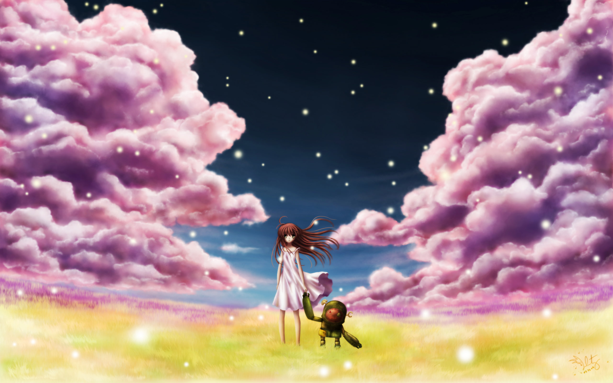 2K, Girl from the Illusionary World, Clannad, Anime, Junk Robot, HD Wallpaper