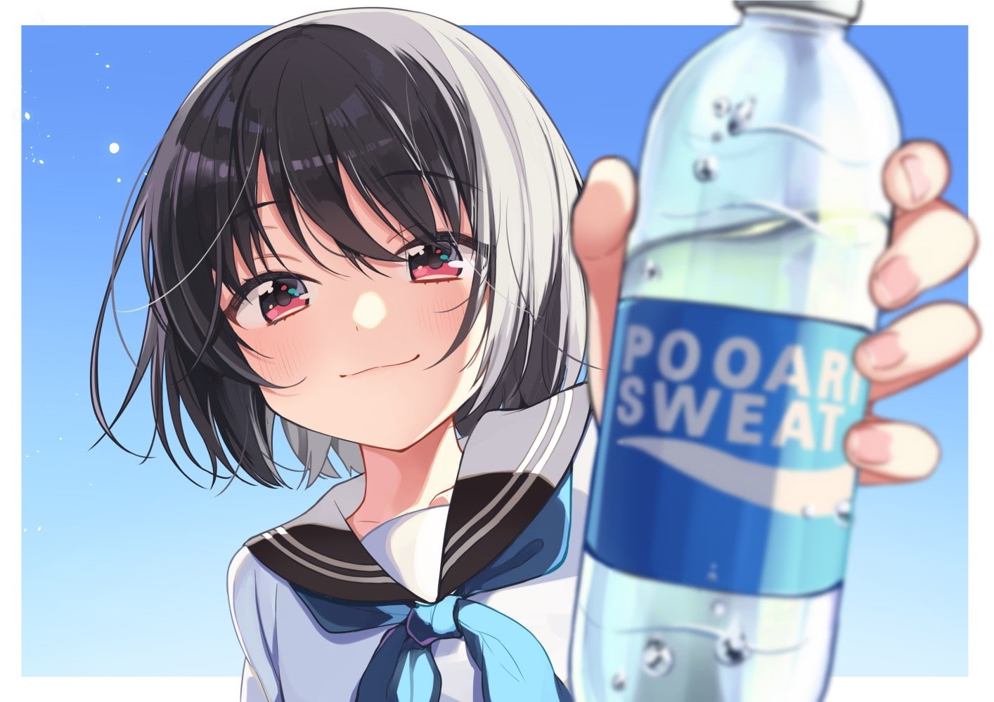 720P, school uniform, anime girls, water, HD Wallpaper