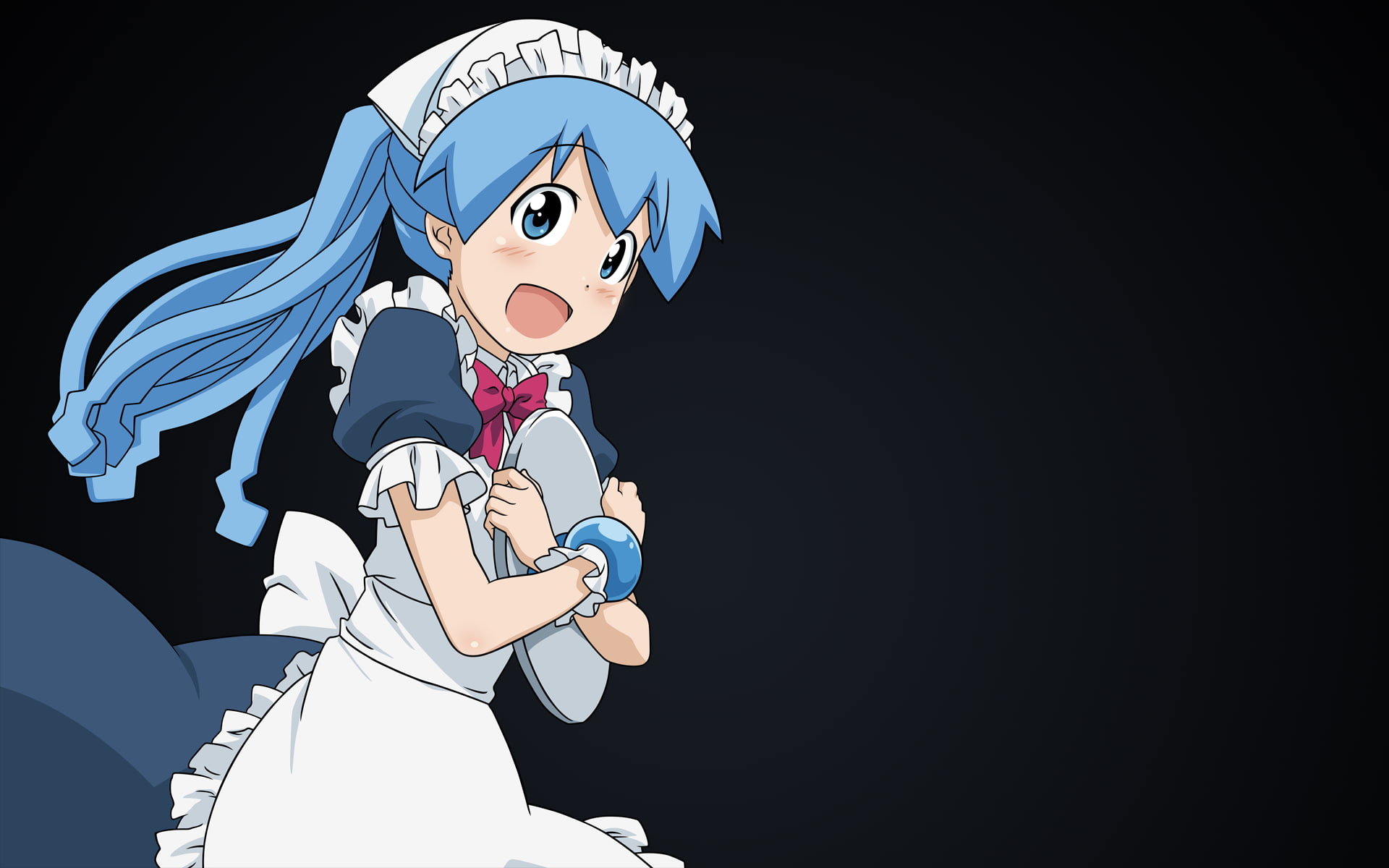 females, studio shot, Shinryaku! Ika Musume, anime girls, leisure activity, one person, waist up, casual clothing, copy space, representation, childhood, HD Wallpaper