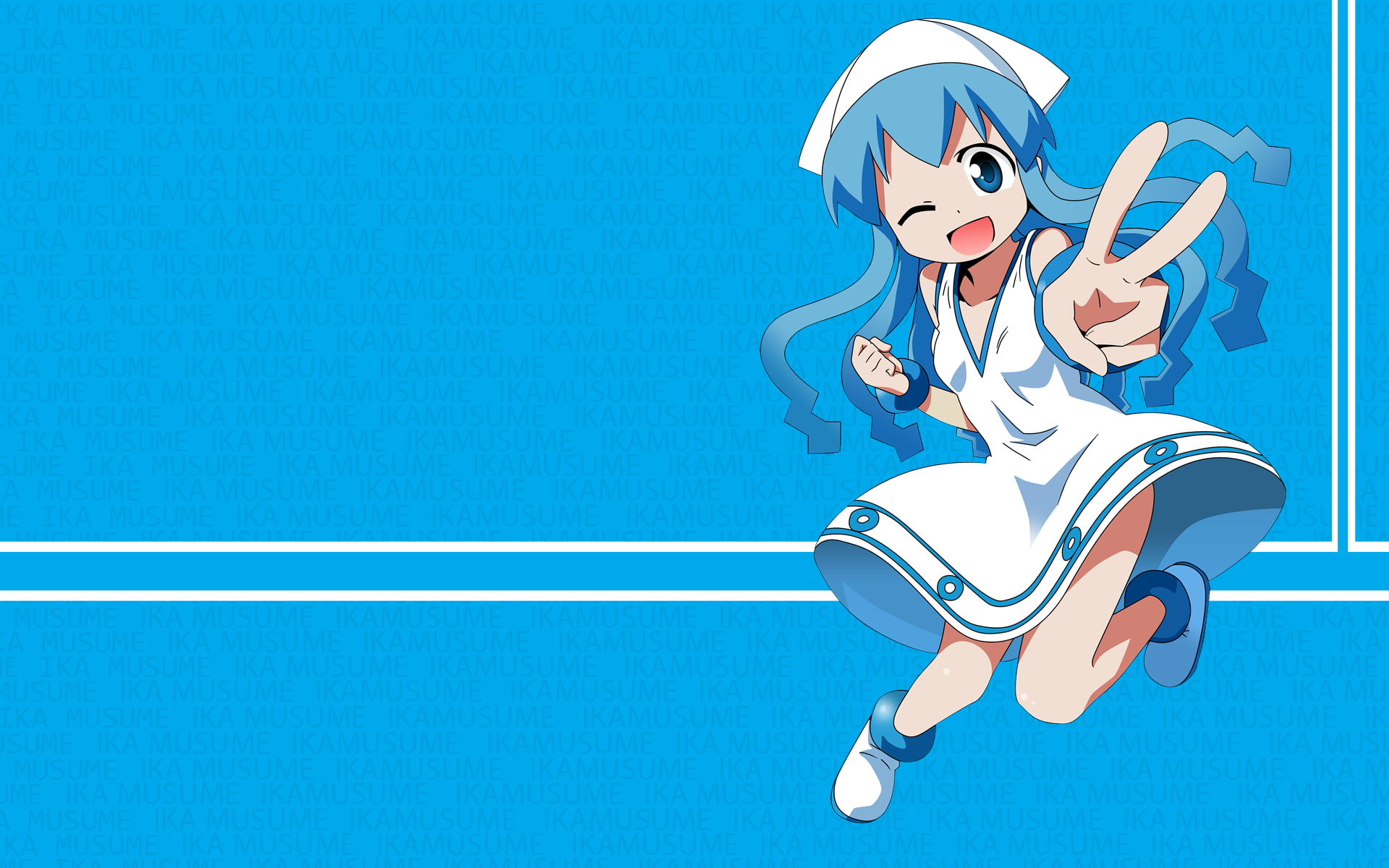 sport, girls, Ika Musume, humor, child, fun, activity, nature, people, emotion, lifestyles, excitement, anime girls, women, teenager, cartoon, offspring, HD Wallpaper
