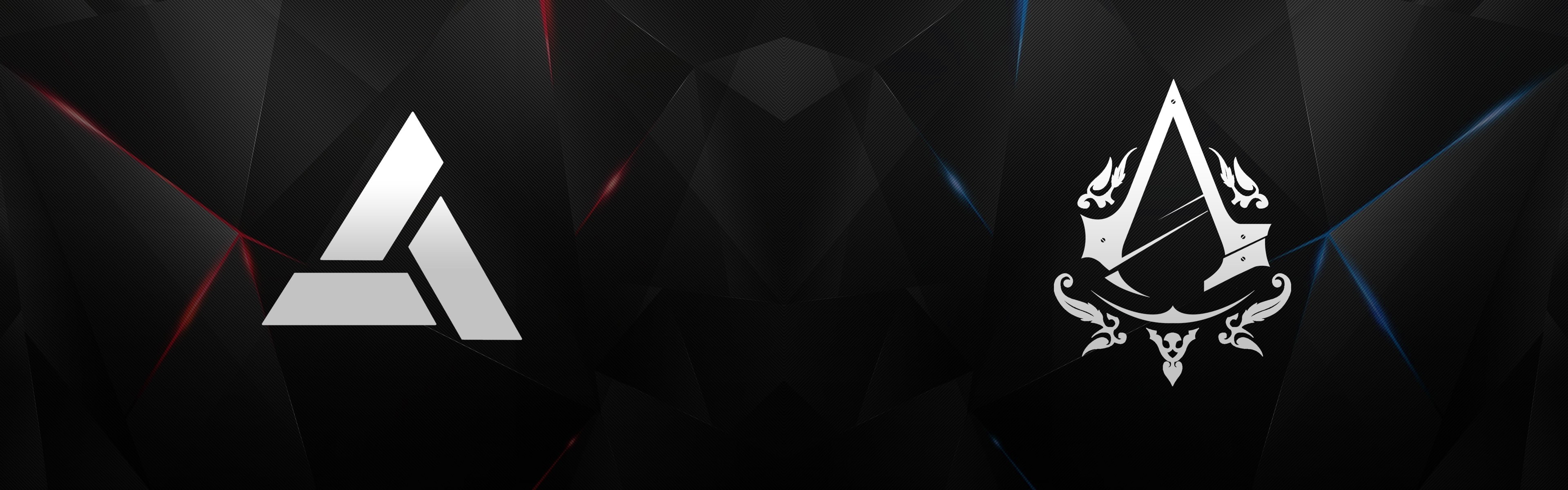 multiple display, ultra-wide, symbols, 4K, HD Wallpaper