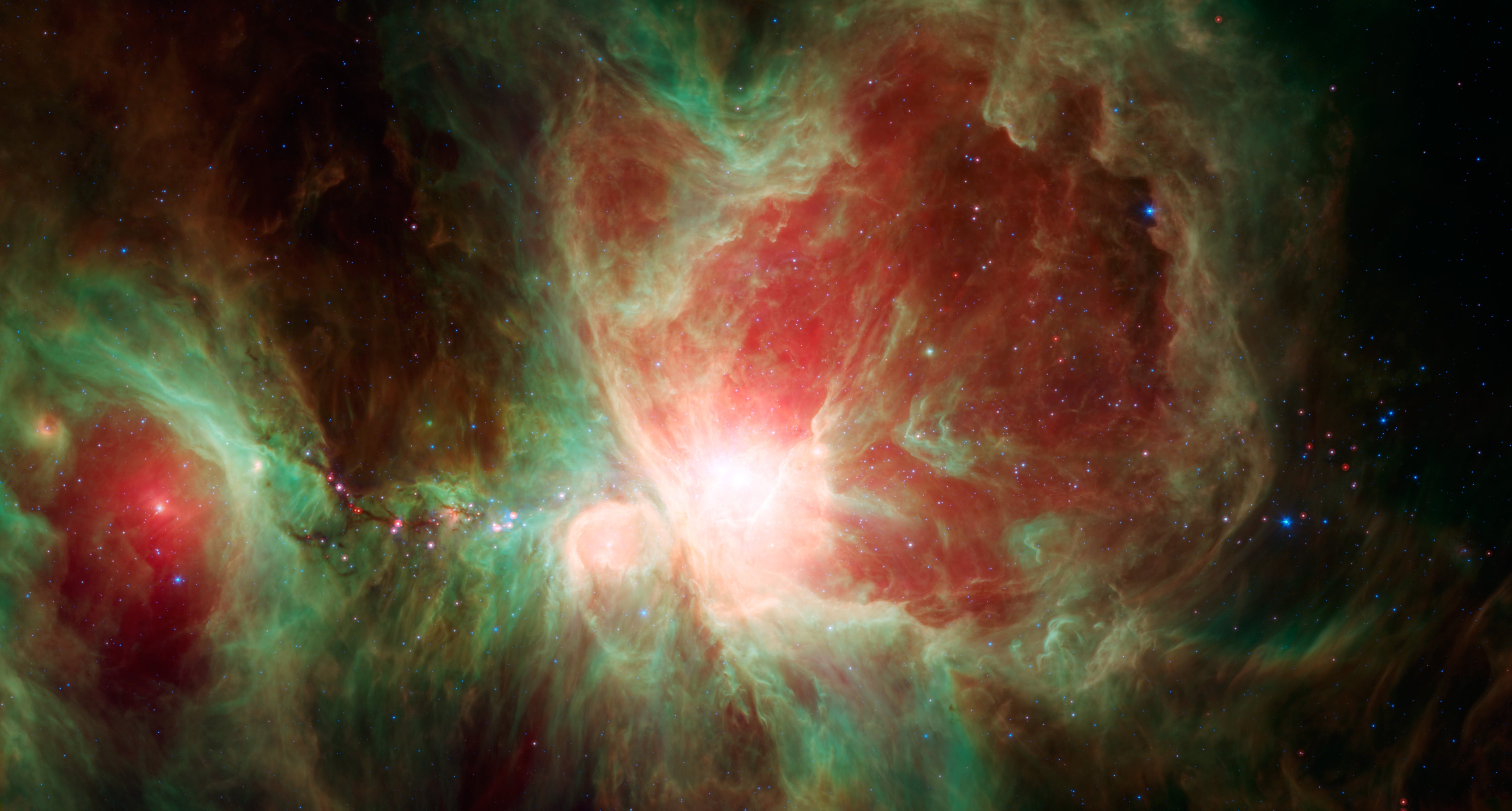 astronomy, illuminated, nebula, beauty in nature, red, night, sky, star - space, outdoors, multi colored, space exploration, no people, stars, galaxy, 5K, HD Wallpaper