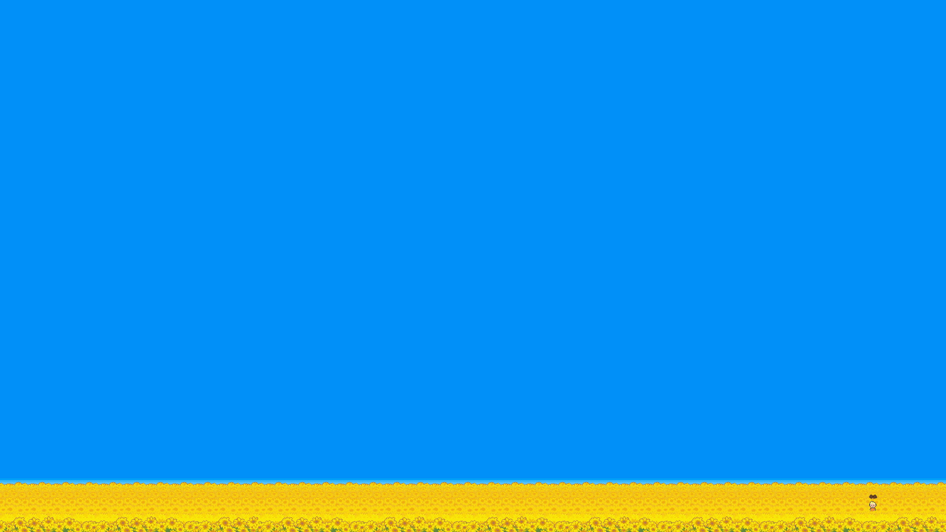 landscape, clear sky, sky, untitled, mother 3, yellow, field, land, environment, outdoors, plant, horizon, nature, minimalism, agriculture, video games, HD Wallpaper