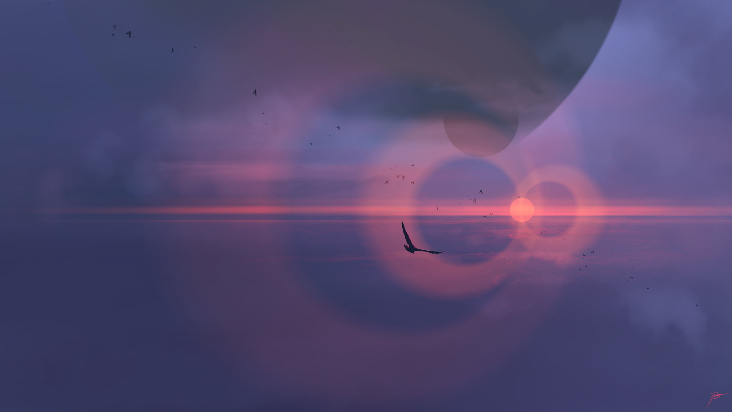 clouds, digital art, fantasy art, 2K, JoeyJazz, HD Wallpaper
