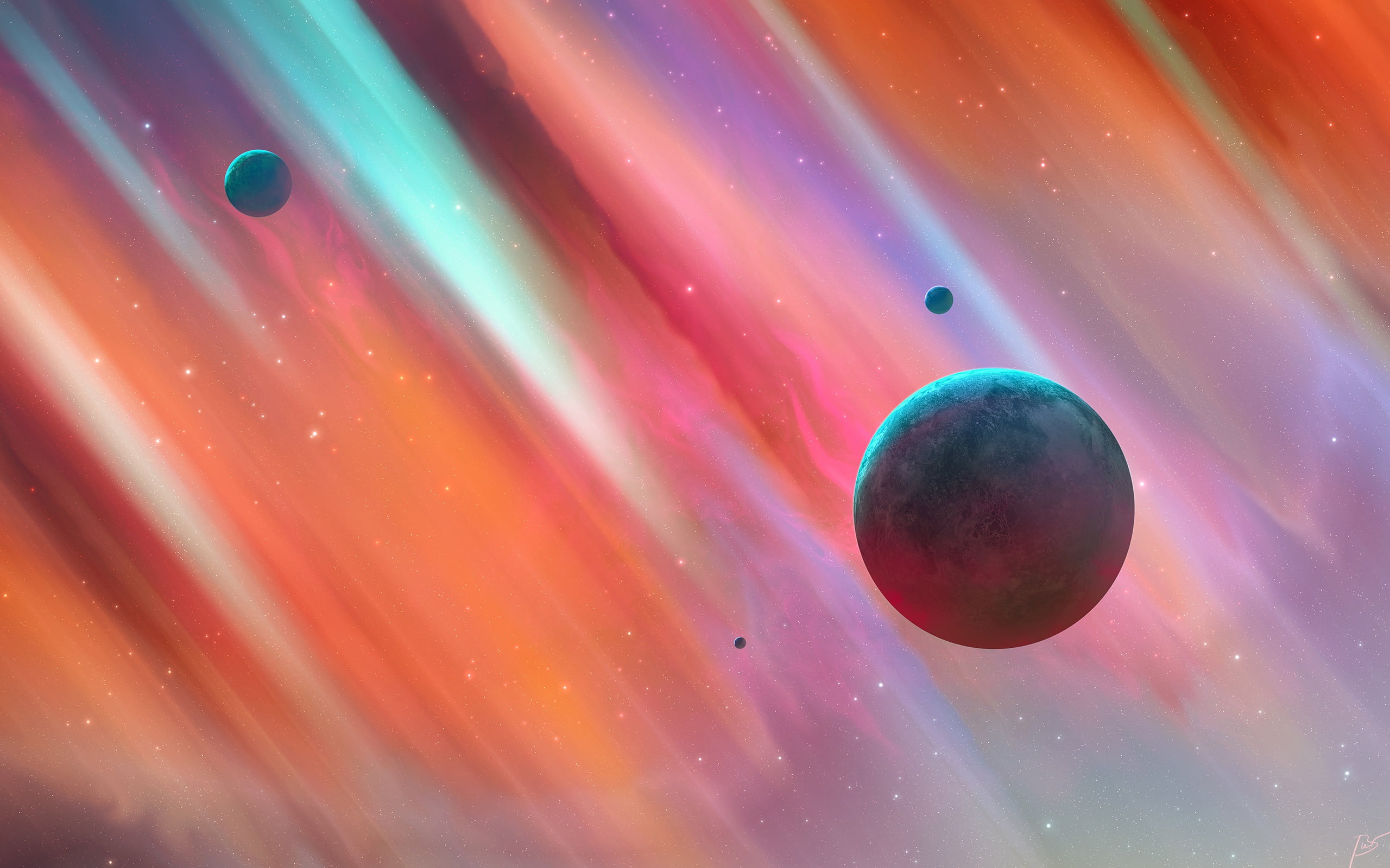 planet, 2K, space, digital art, JoeyJazz, space art, colorful, HD Wallpaper