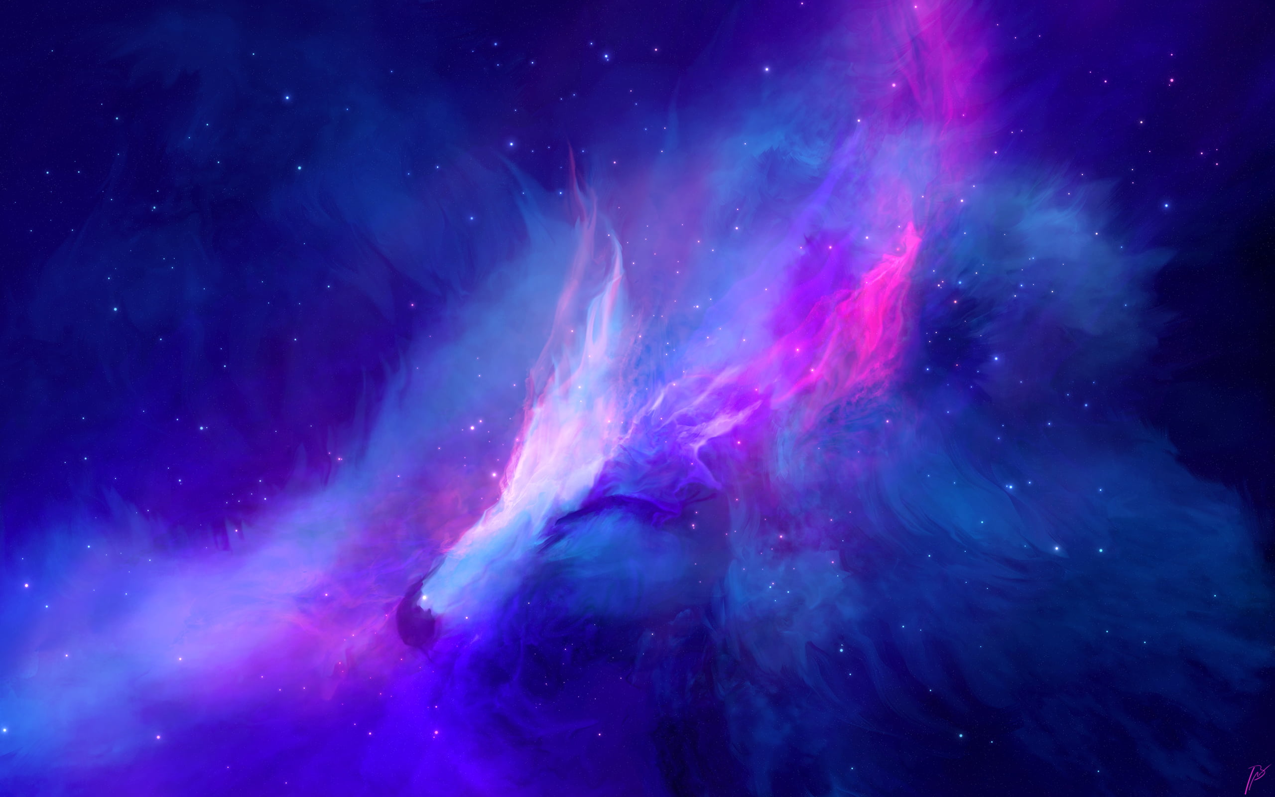 digital art, 2K, nebula, space, space art, JoeyJazz, HD Wallpaper