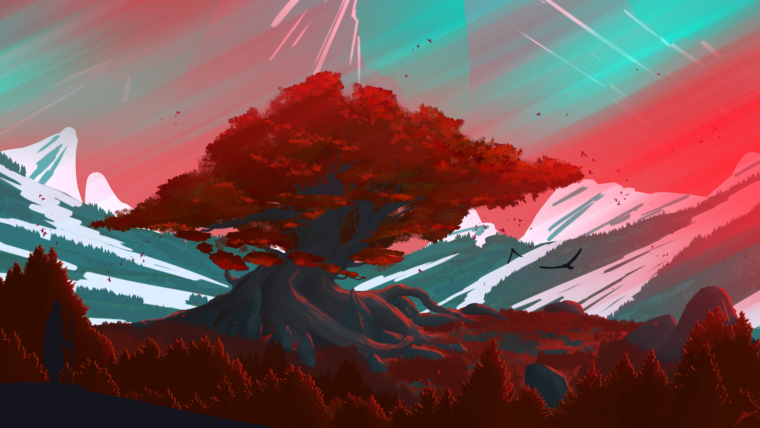 fall, JoeyJazz, 2K, landscape, HD Wallpaper