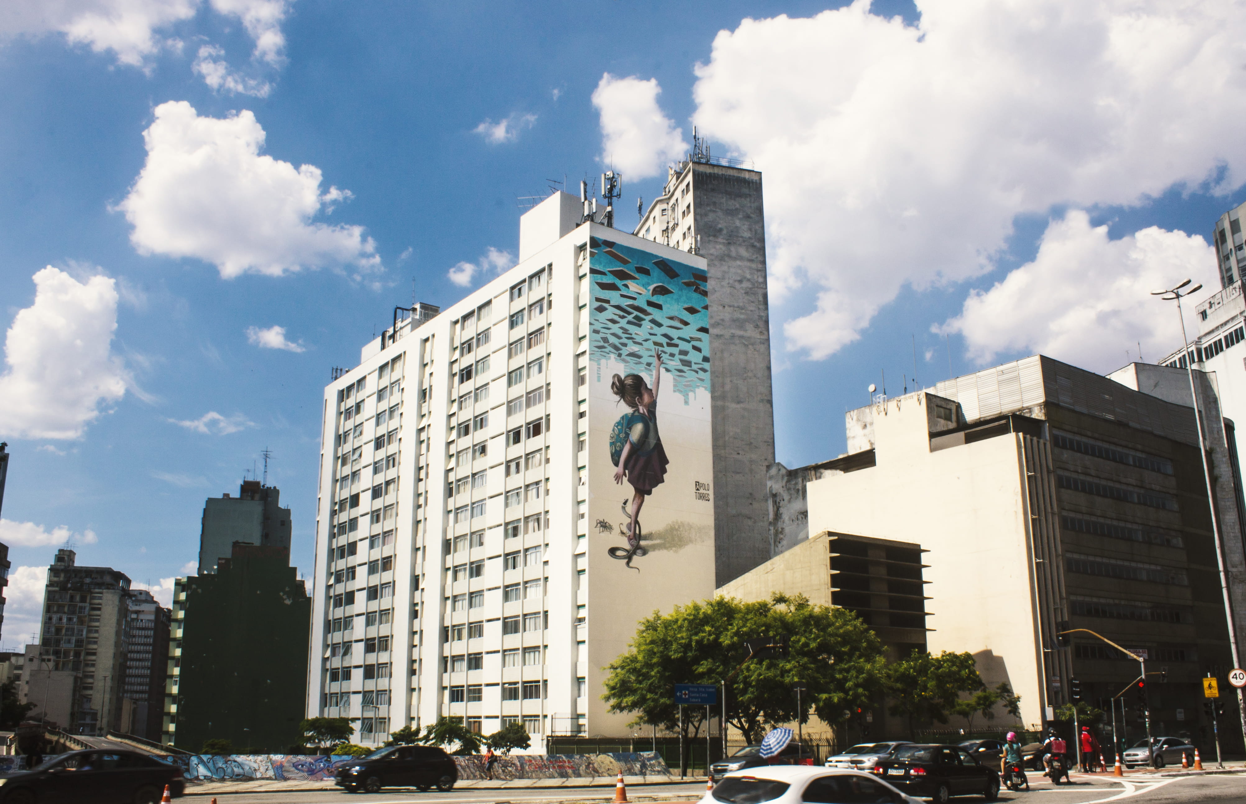 sky, jungle, cloud - sky, book, girl, street, incidental people, grafite, são, sao paulo, são paulo, nature, low angle view, skyscraper, 4K, photography, HD Wallpaper