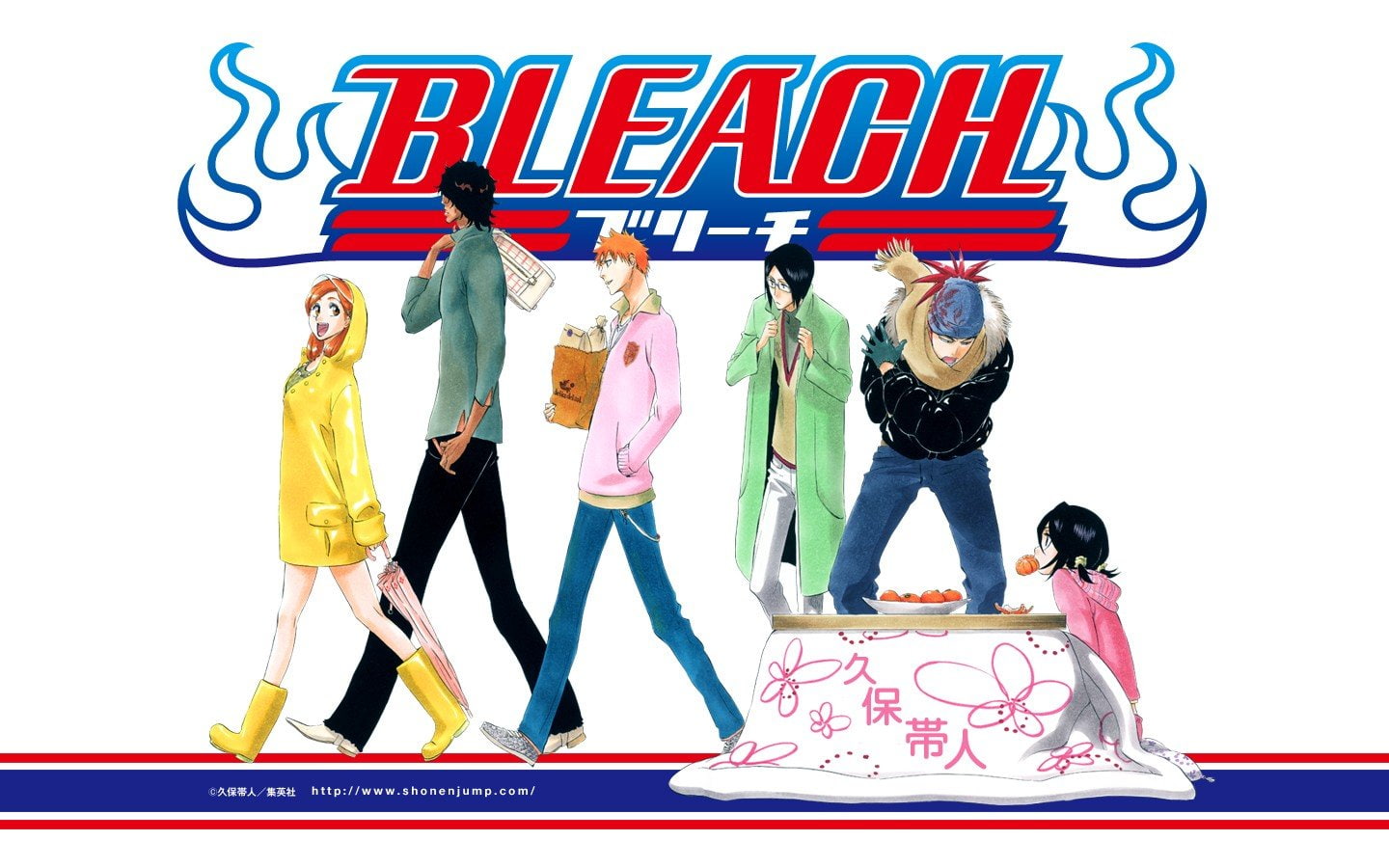 720P, orihime, rukia, kuchiki, abarai, sado, renji, ichigo, uryuu, ishida, bleach, inoue, kurosaki, yasutora, HD Wallpaper