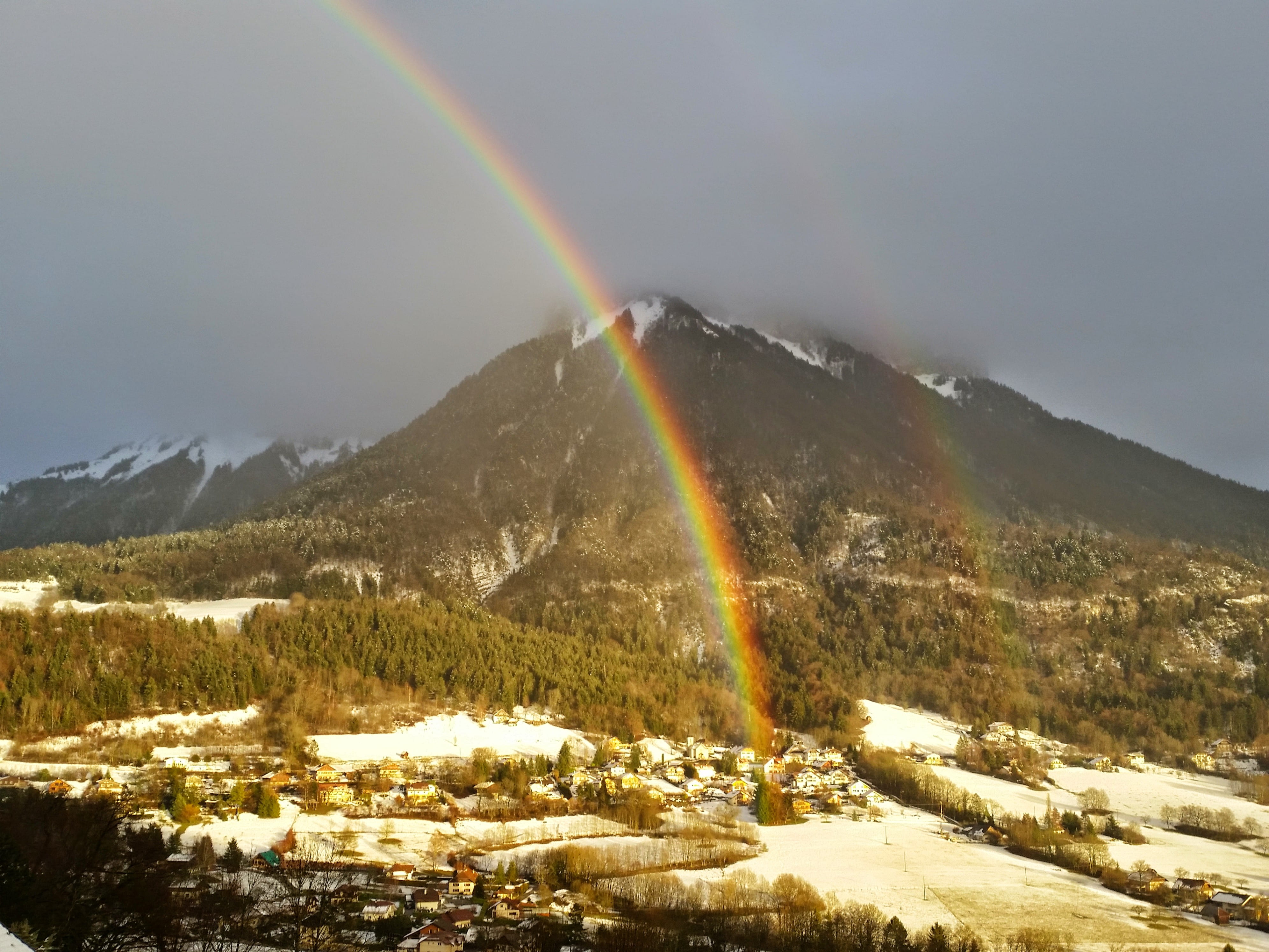 multi colored, snow, alpes, neige, lanfons teeth, tranquil scene, nature, tranquility, menthon-saint-bernard, foret, france, scenics - nature, no people, HD Wallpaper