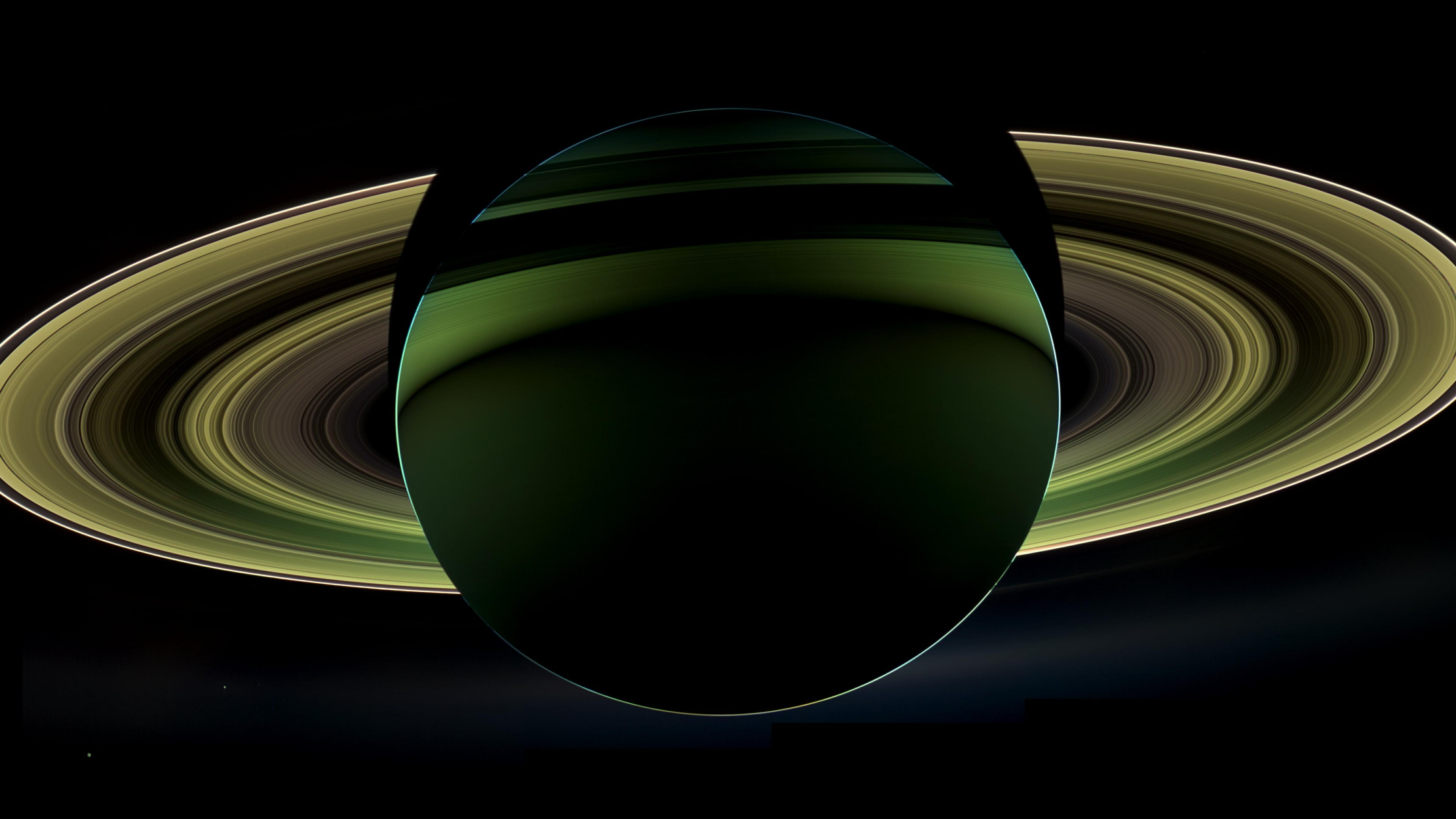 abstract, design, planet, black color, backgrounds, nature, space art, 4K, curve, circle, night, no people, sphere, luminosity, planetary ring, saturn, HD Wallpaper
