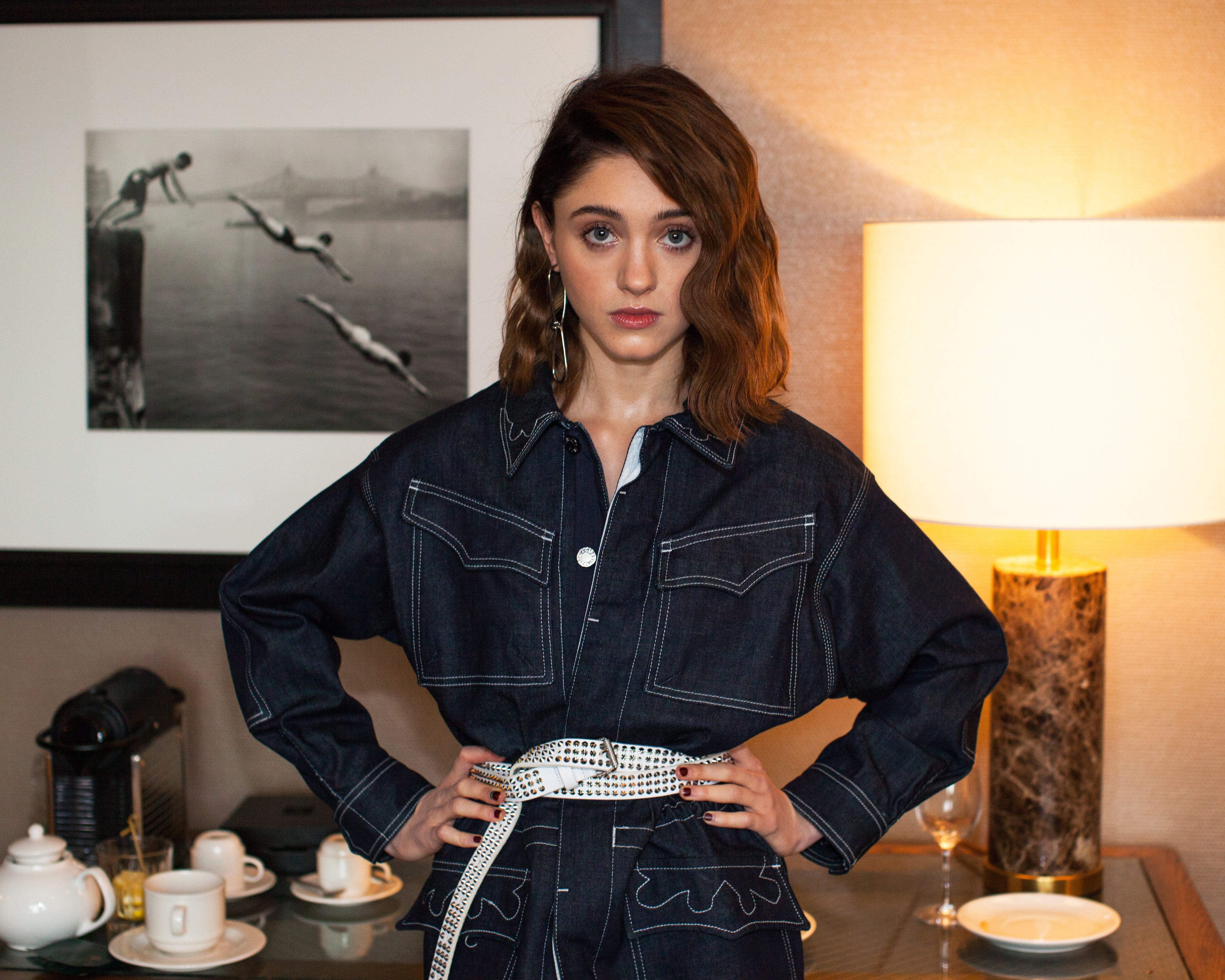 hairstyle, adult, looking at camera, beautiful woman, 5k, mid adult, natalia dyer, one person, hd, three quarter length, young adult, standing, celebrities, HD Wallpaper