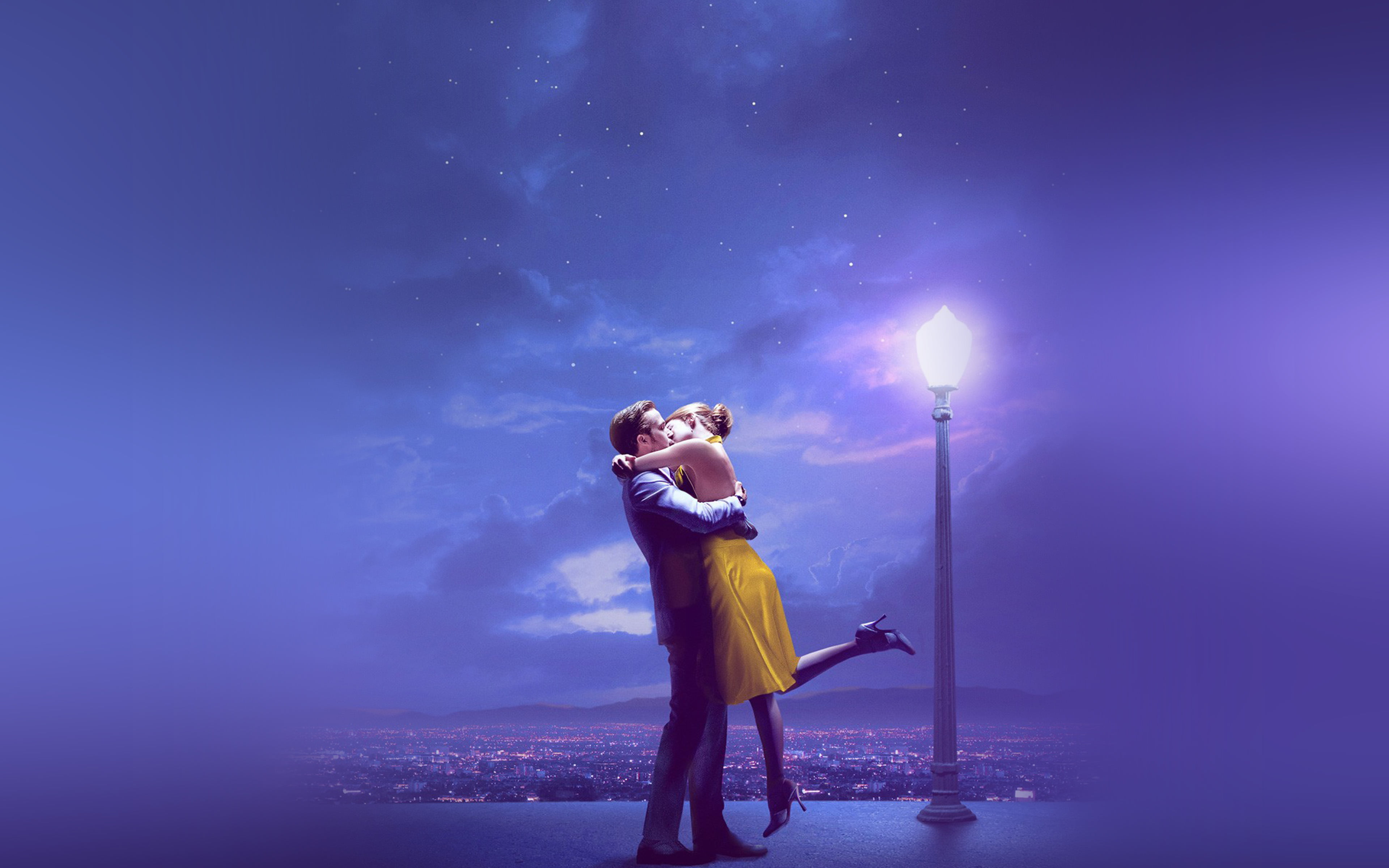 night, arms raised, holding, full length, illuminated, casual clothing, 4K, lifestyles, kiss, looking up, young adult, young women, leisure activity, side view, HD Wallpaper