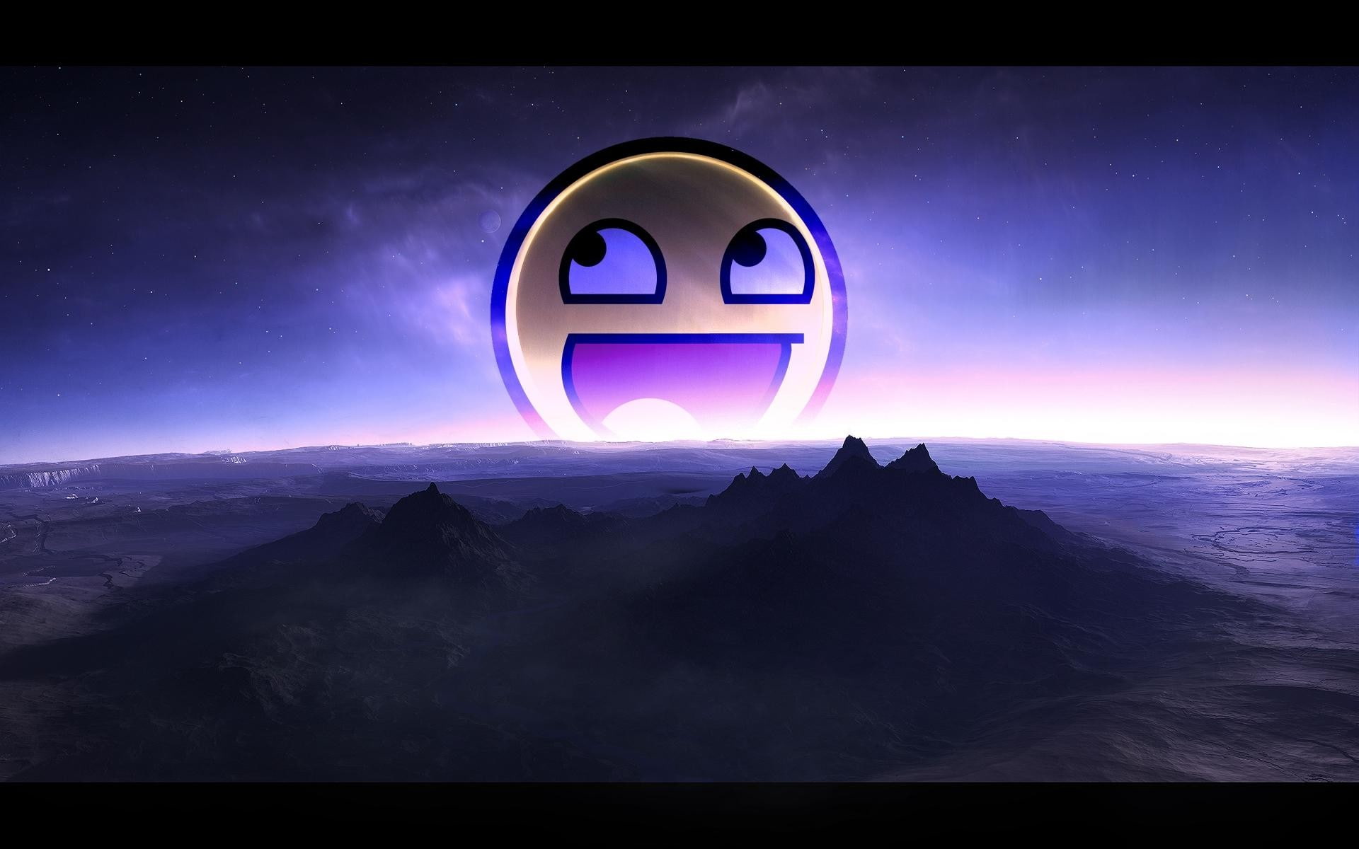 Horizon, 1080P, Awesome Face, mountain, Memes, HD Wallpaper