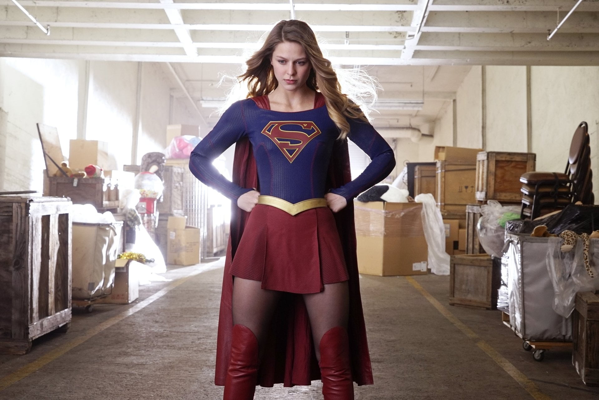 DC Comics, contemplation, teenager, real people, young adult, 1080P, young women, looking at camera, TV Show, standing, Supergirl, leisure activity, Girl, HD Wallpaper