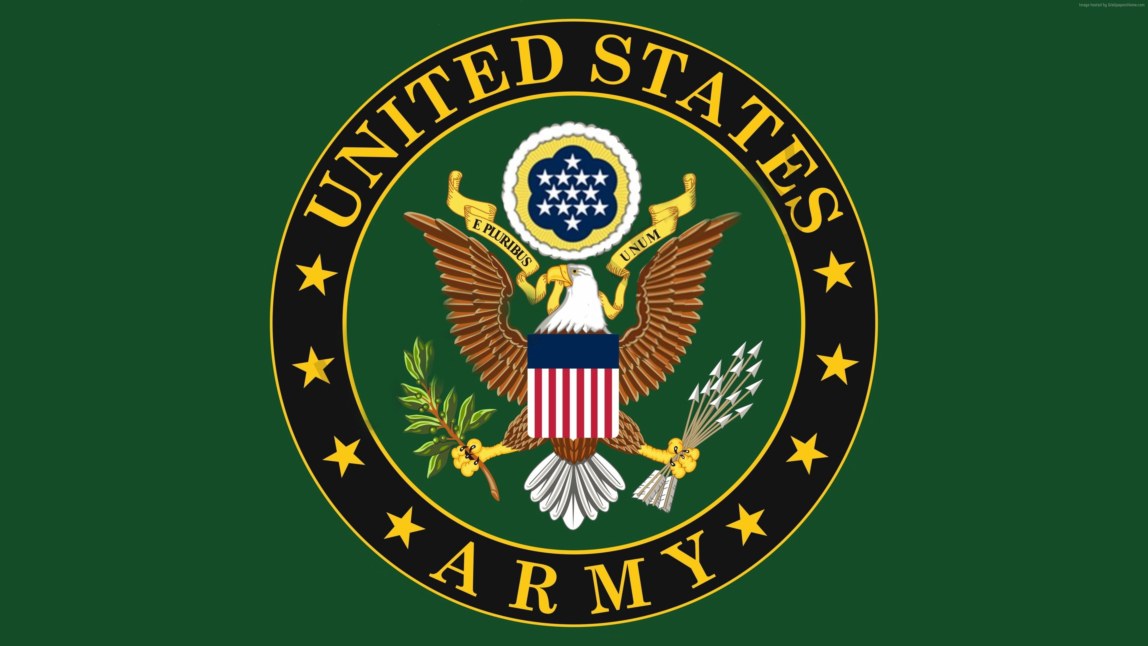 U.S. Army, logo, eagle, 4K, HD Wallpaper