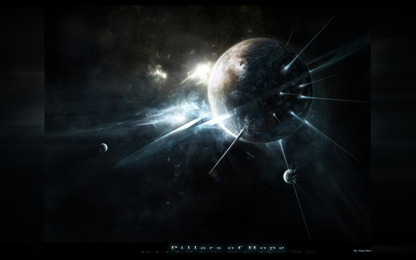 720P, galaxies, pilars of hope, glaxies, art, hope, universe, space, hd, pilars, planet, Galaxy, night, HD Wallpaper