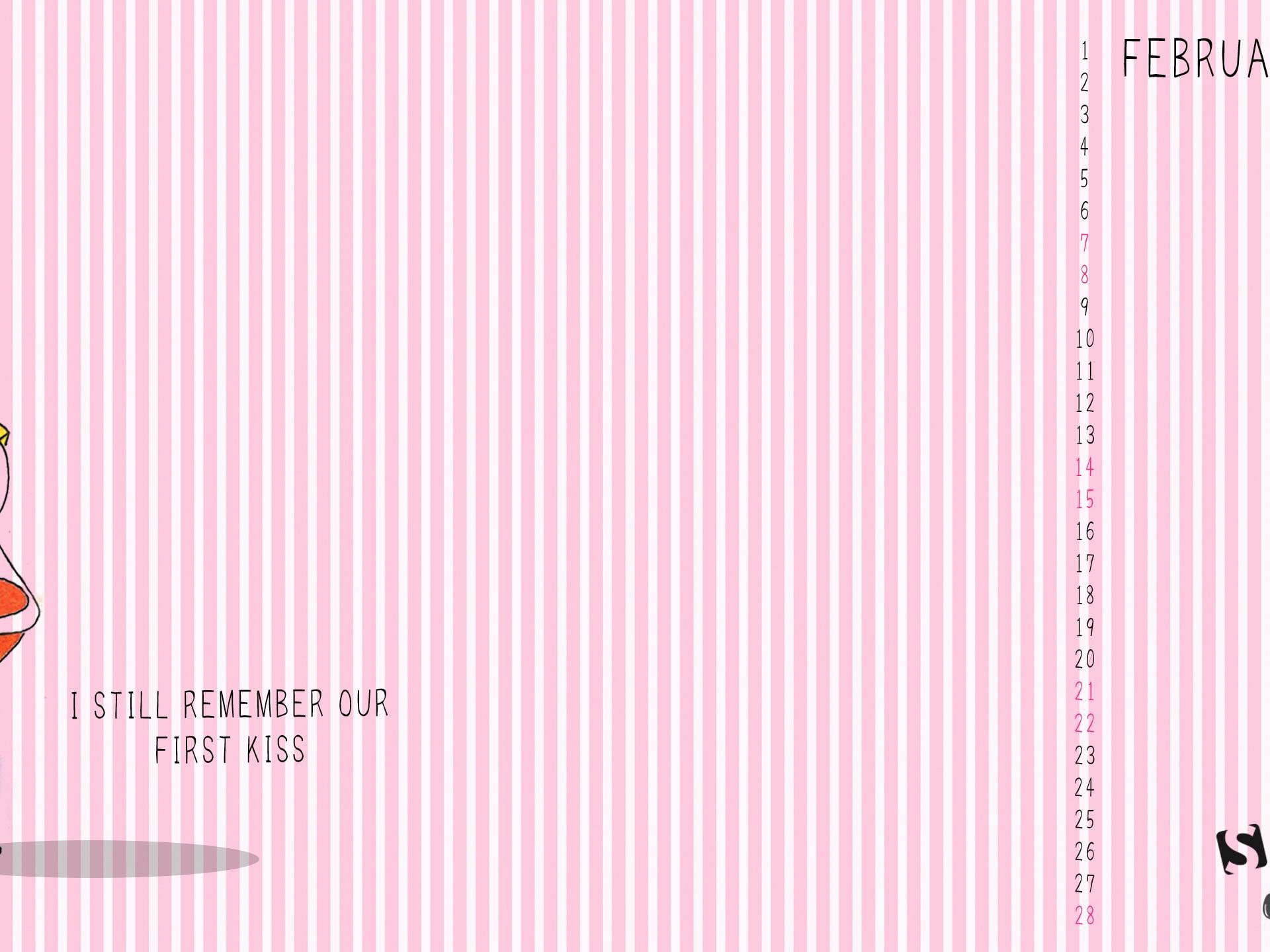 copy space, kiss, white, communication, first, calendar, no people, digital, metal, february, number, pattern, 1080P, man made, full frame, iron, pink, HD Wallpaper