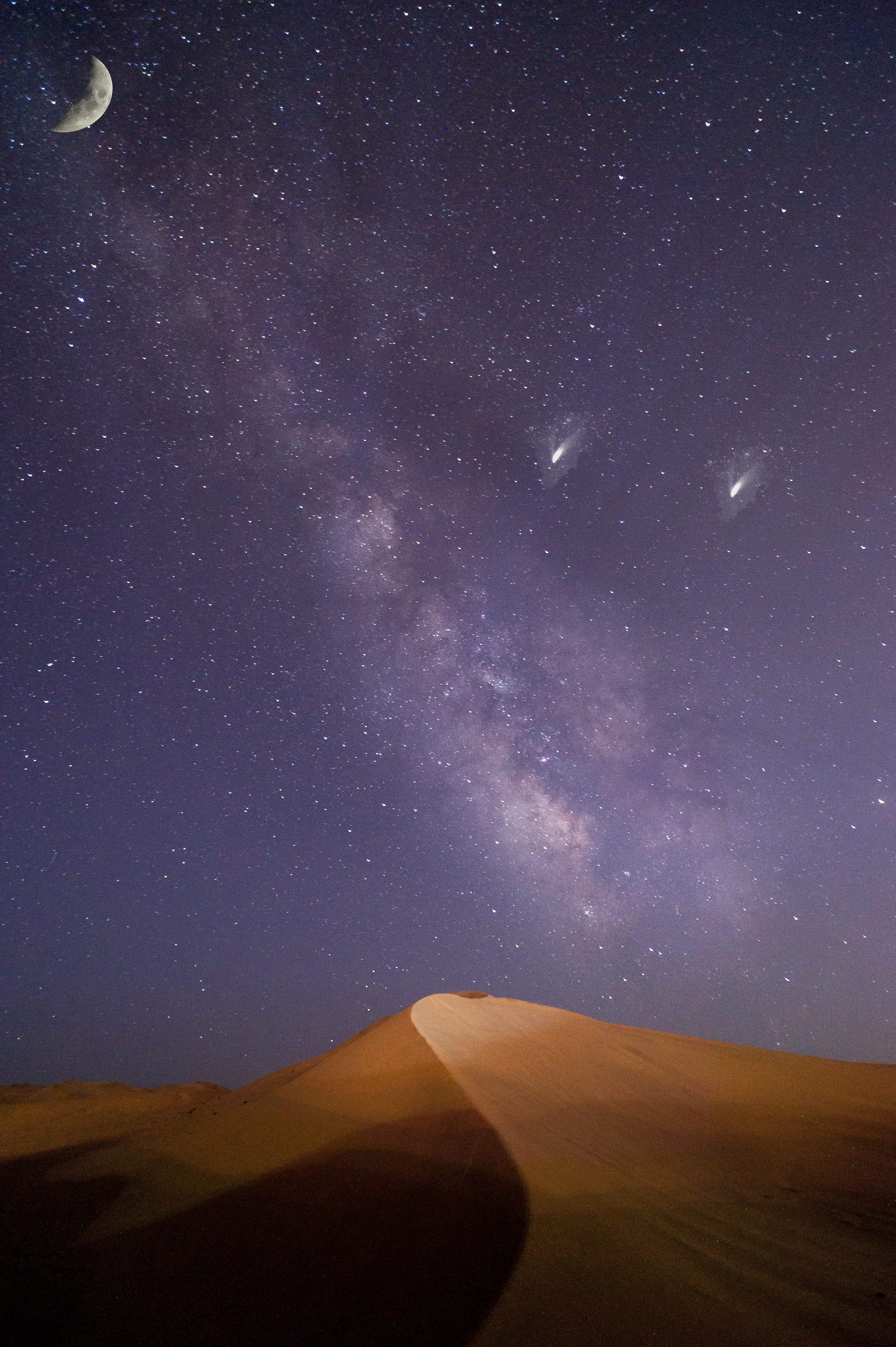 tranquility, infinity, star field, planet, way, scenics - nature, tranquil scene, landscape, environment, space, nebula, land, nature, desert, star, milky, Phone HD Wallpaper