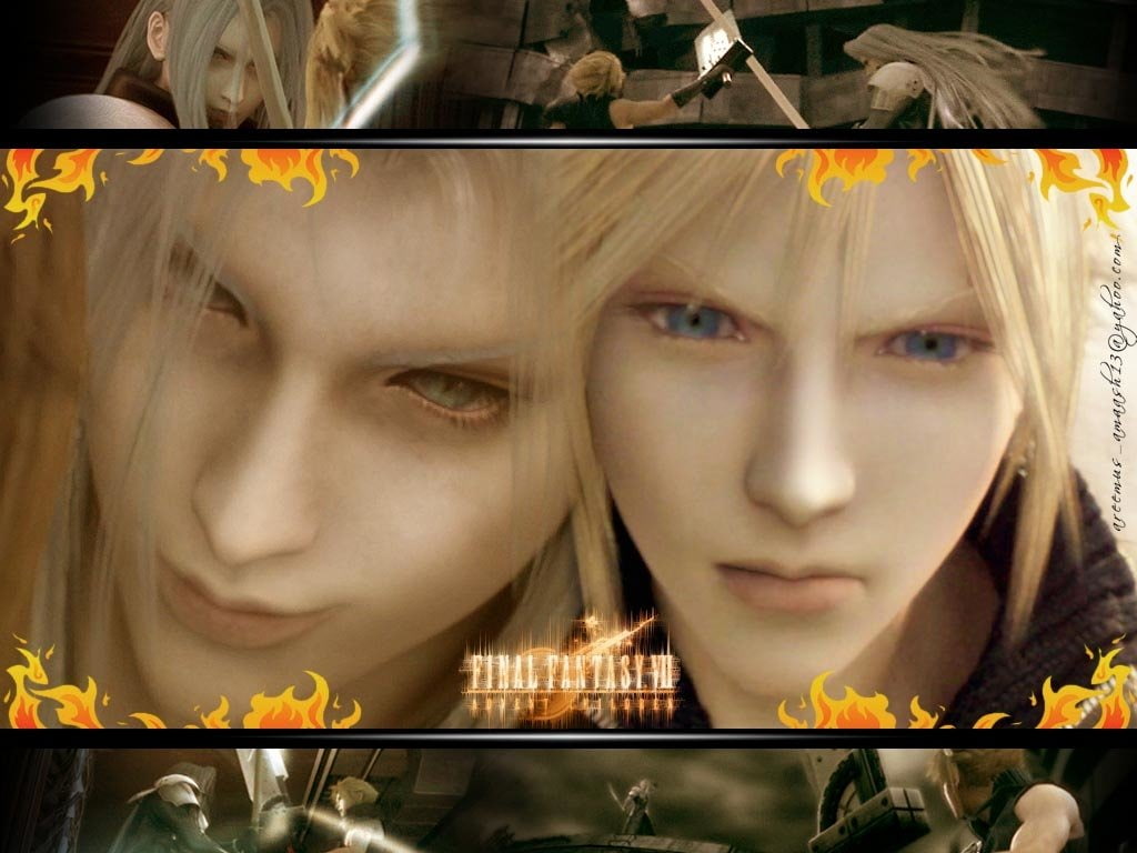 Final Fantasy VII: Advent Children, child, people, digital composite, males, offspring, front view, women, emotion, portrait, Sephiroth (Final Fantasy), HD Wallpaper