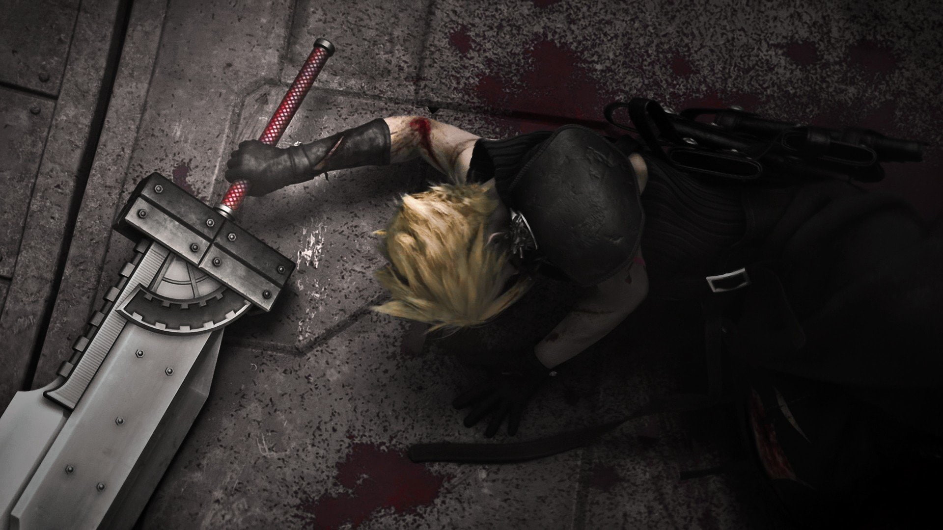 occupation, blond hair, communication, indoors, final fantasy vii advent children cloud strife final fantasy 7 advent children color correction square enix blood, HD Wallpaper