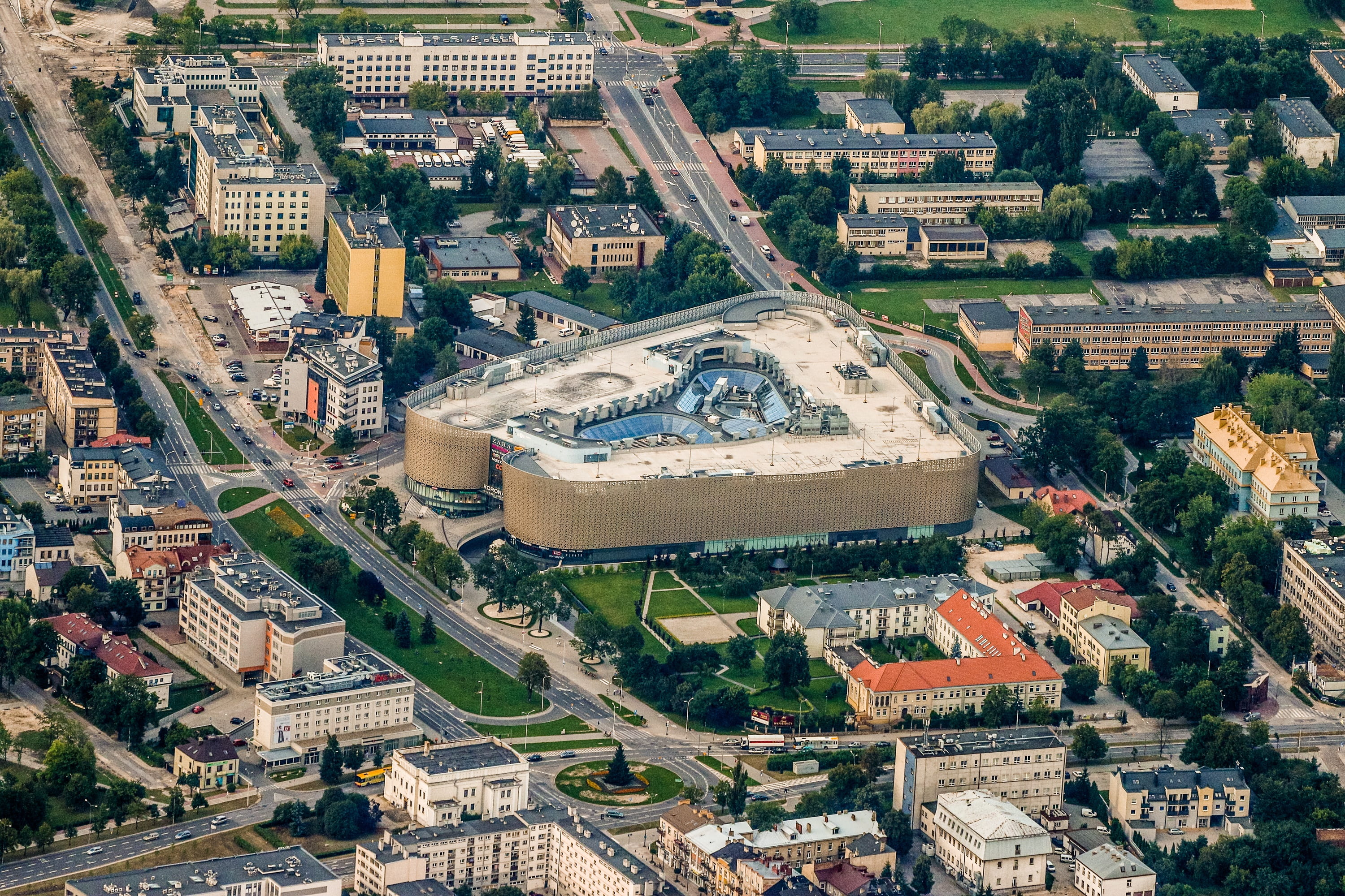 city, photo gallery, street, cityscape, plant, tree, building, building exterior, environment, architecture, high angle view, swietokrzyskie, landscape, HD Wallpaper