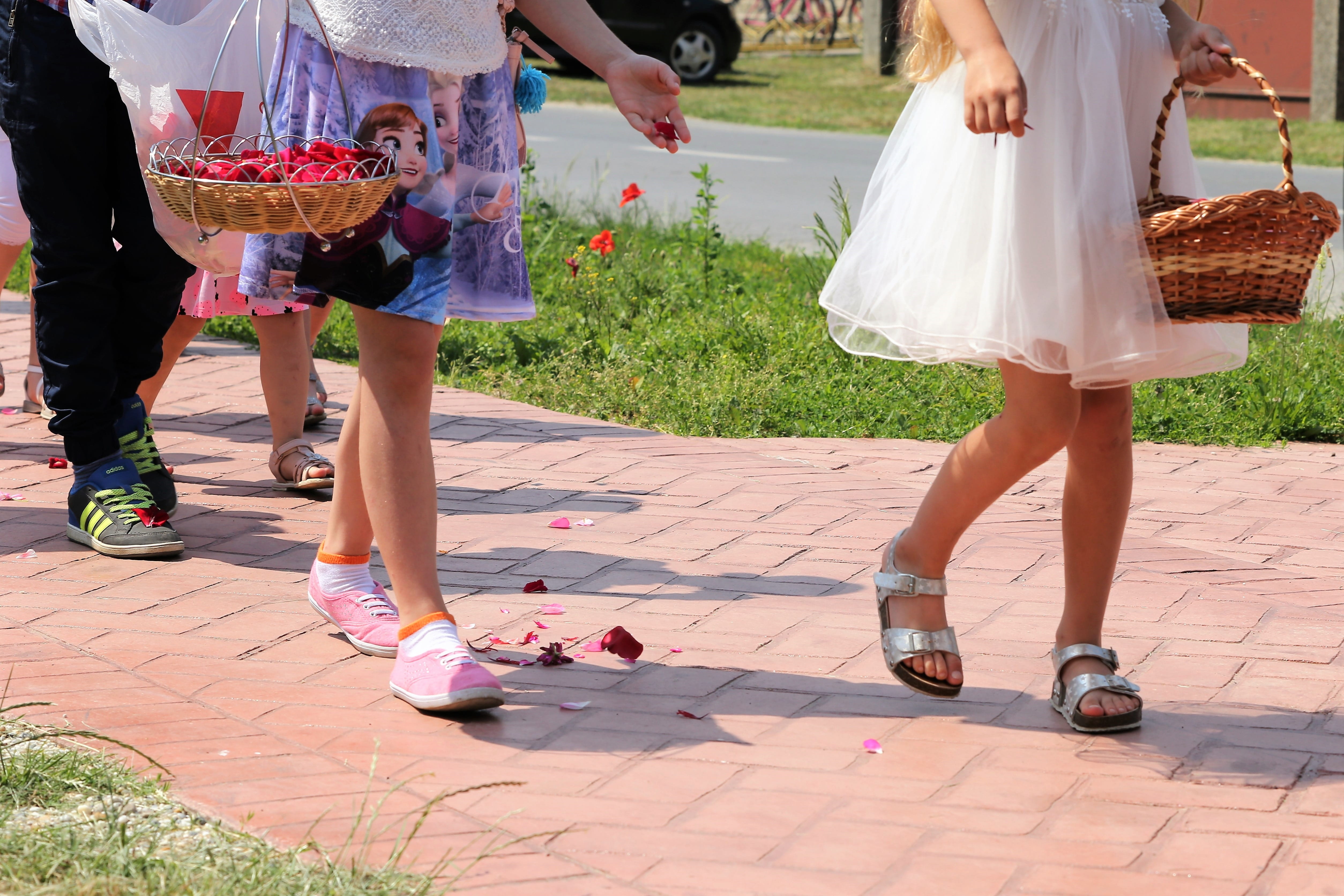lifestyles, adult, catholicism, people, couple - relationship, footpath, leisure activity, togetherness, human leg, human body part, women, girls throwing rose petals, HD Wallpaper