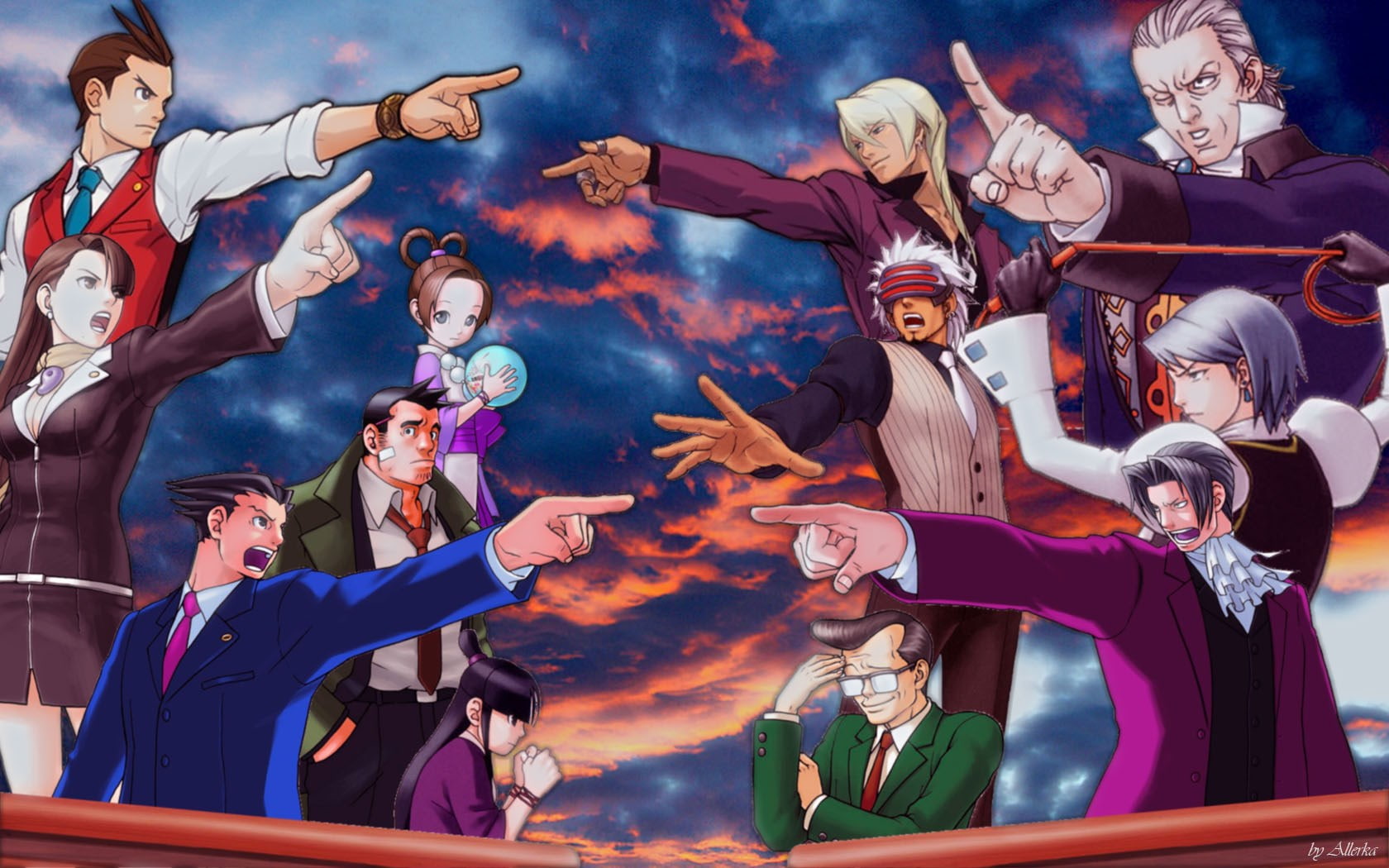 young adult, 720P, togetherness, phoenix wright ace attorney, young men, large group of people, males, happiness, real people, females, human arm, women, HD Wallpaper